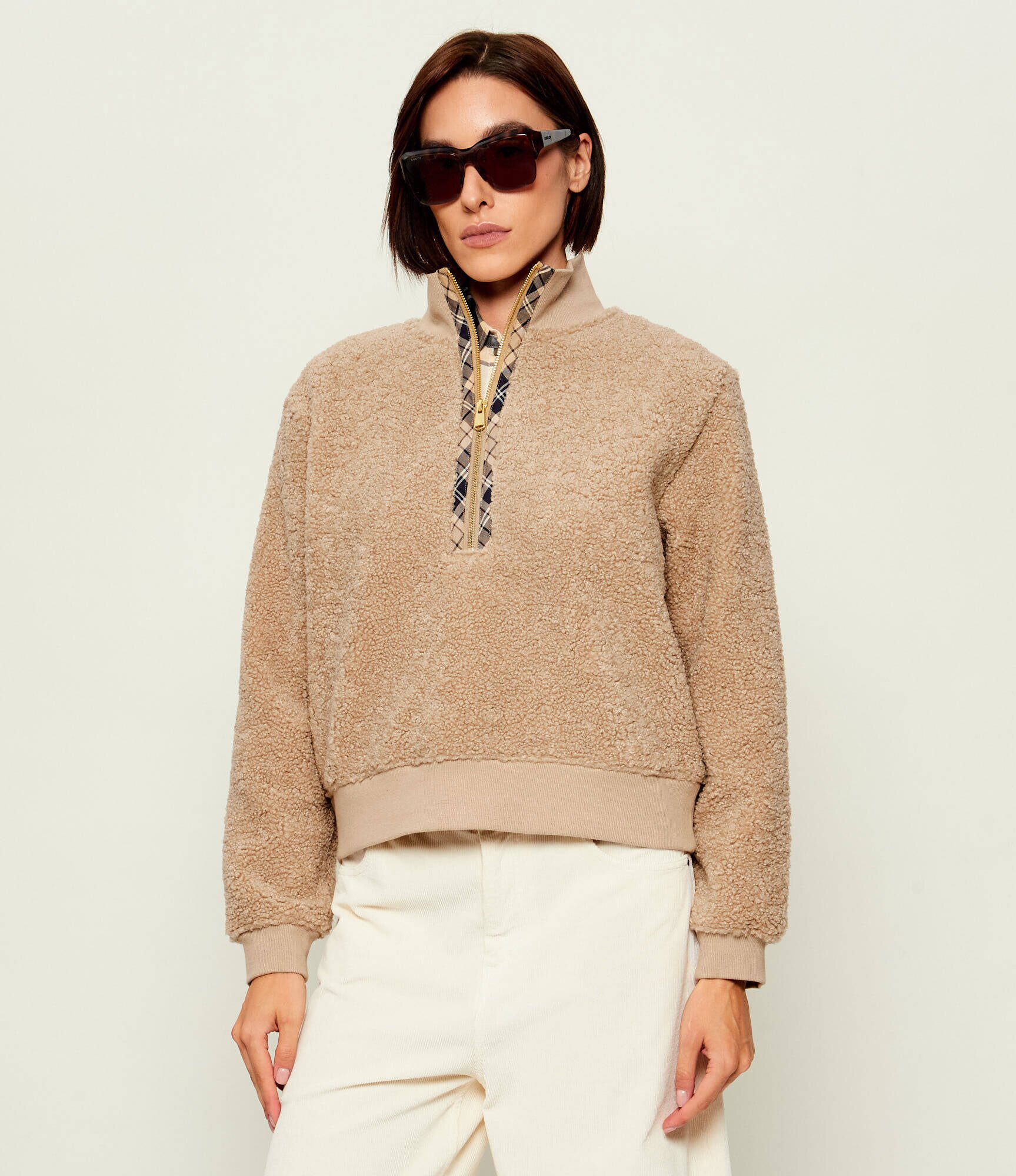 Barbour Din fleece hanorac Fawne | regular fit