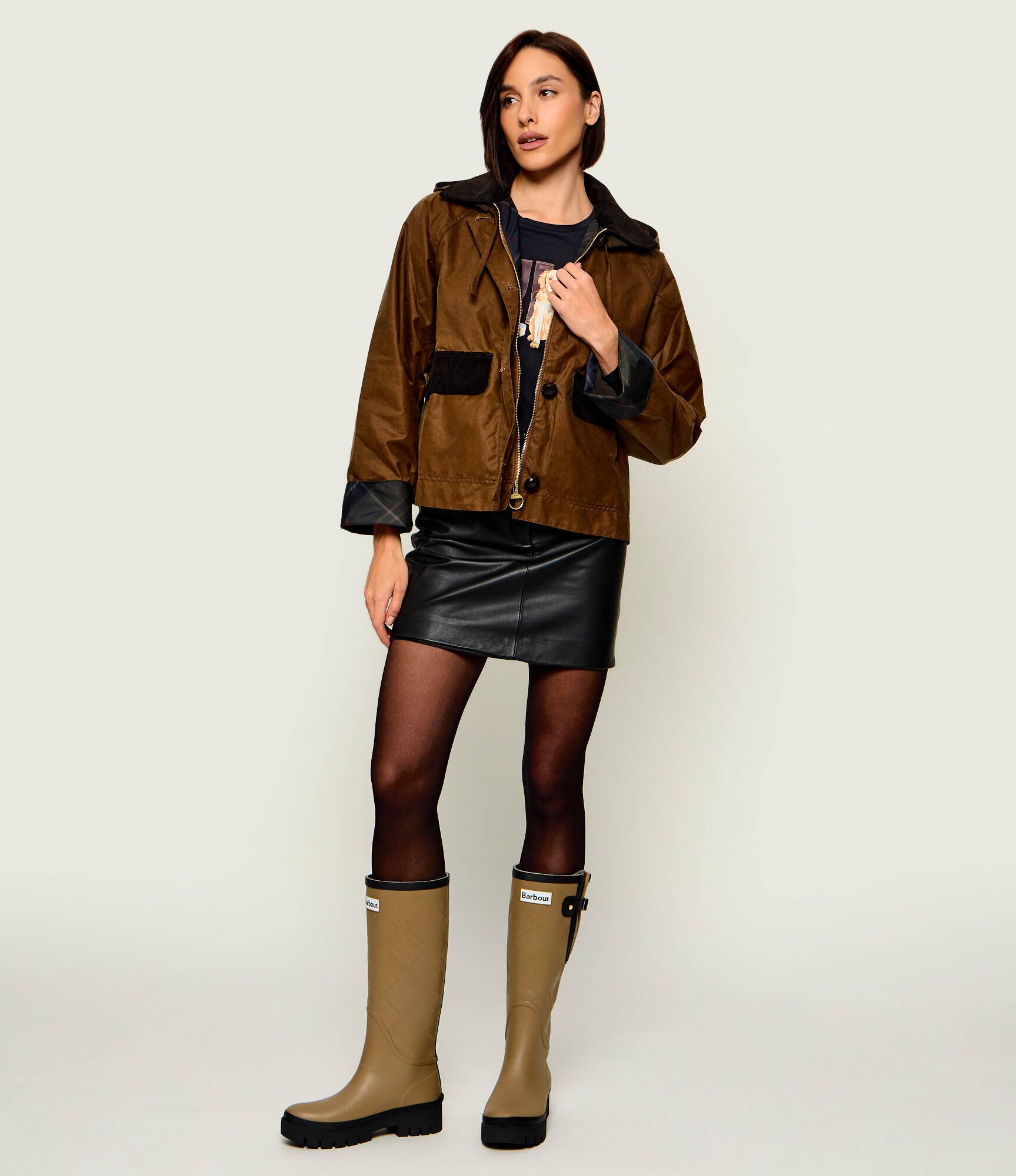 Barbour Geacă Adina | Loose fit | catifea reiată
