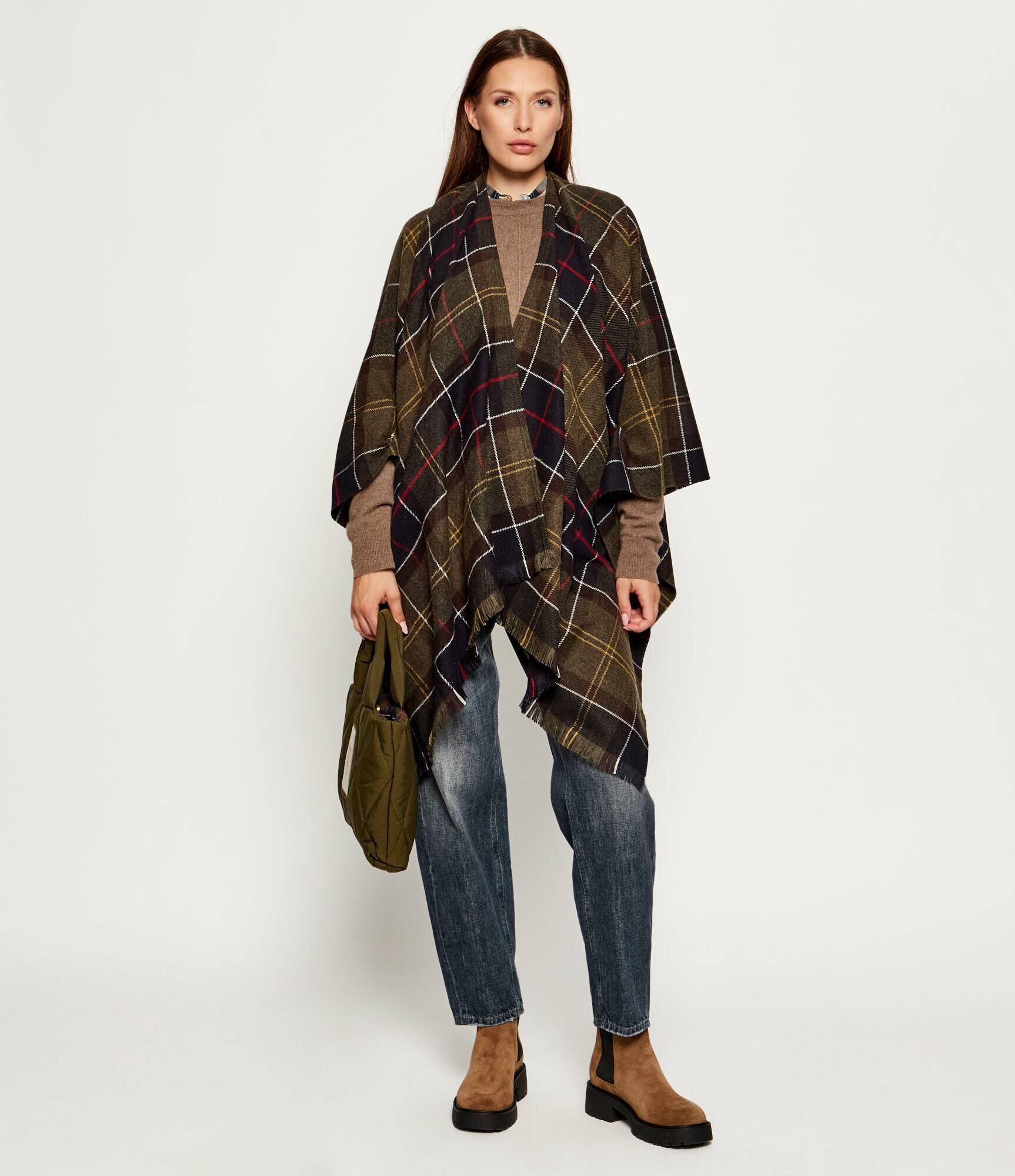 Barbour Poncho Staffin Tartan Serape | Loose fit