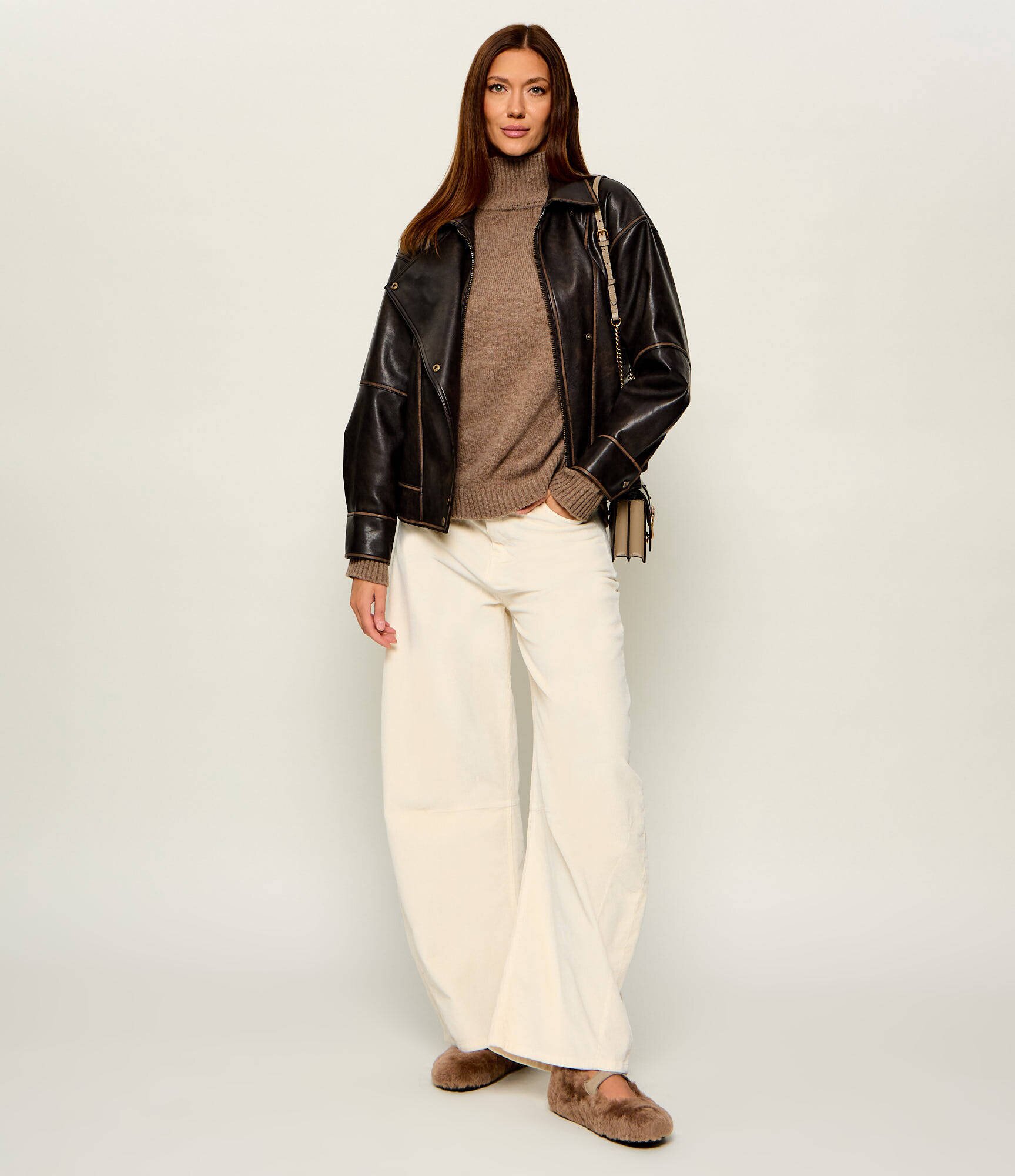 Birkenstock Balerini Santa Clarita Mary Jane| shearling| narrow fit cu adaos de piele
