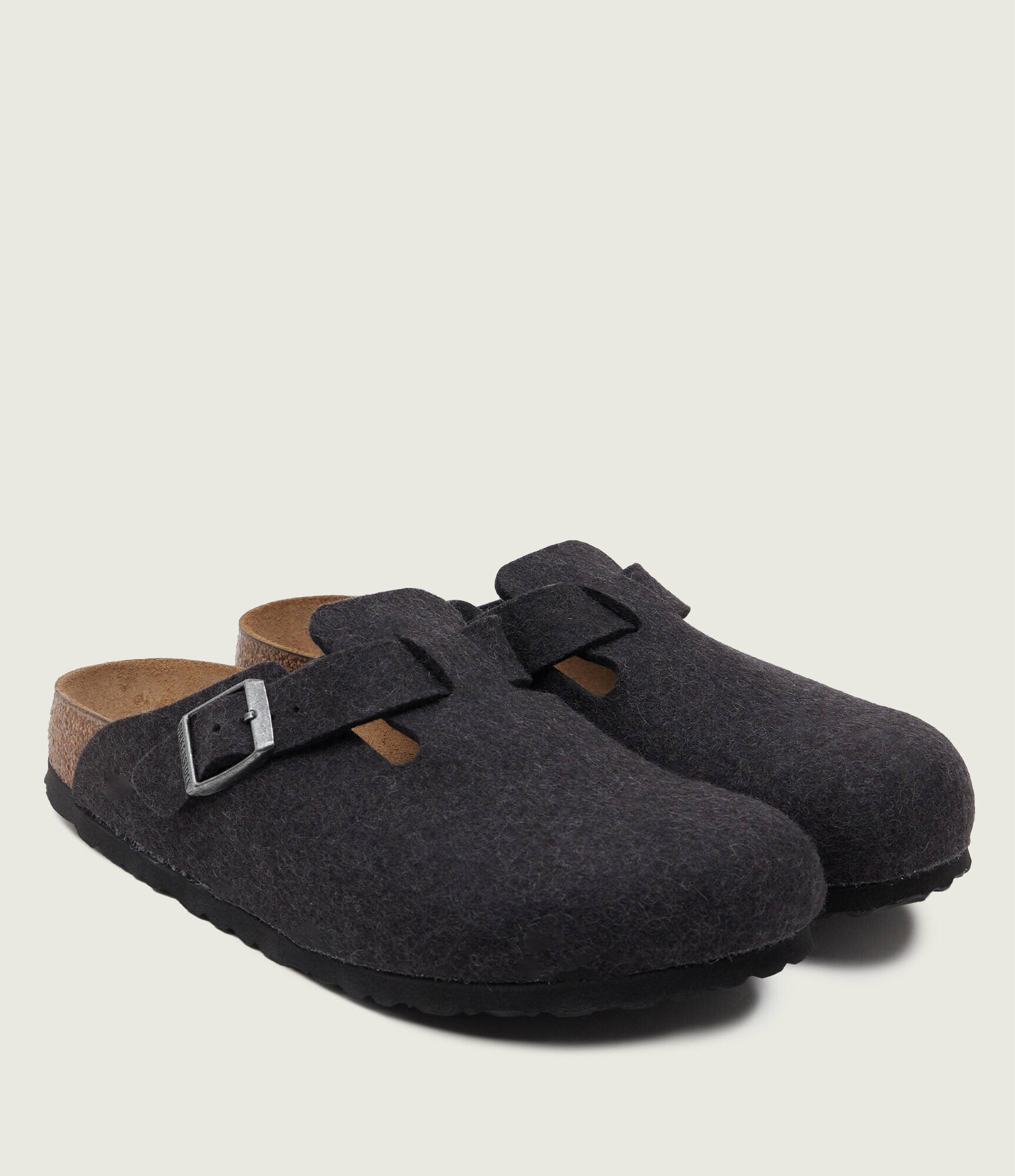 Birkenstock De lână mules (încălțăminte) BOSTON cu adaos de piele | narrow fit