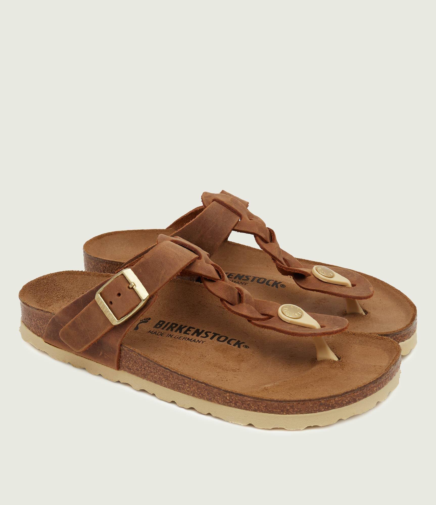 Birkenstock De piele flip flops Gizeh Braided LEOI | narrow fit