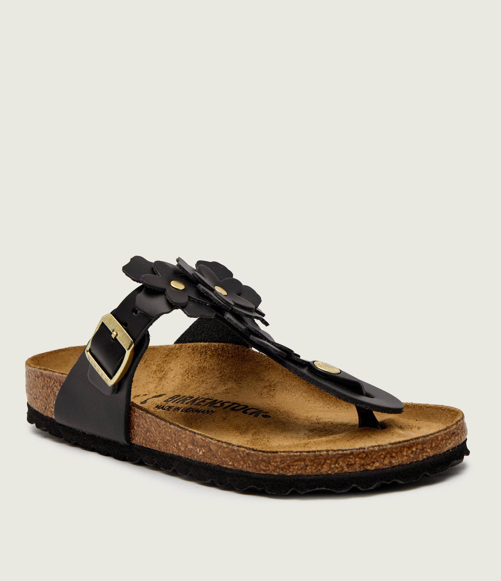 Birkenstock De piele flip flops Gizeh Flowers | narrow fit