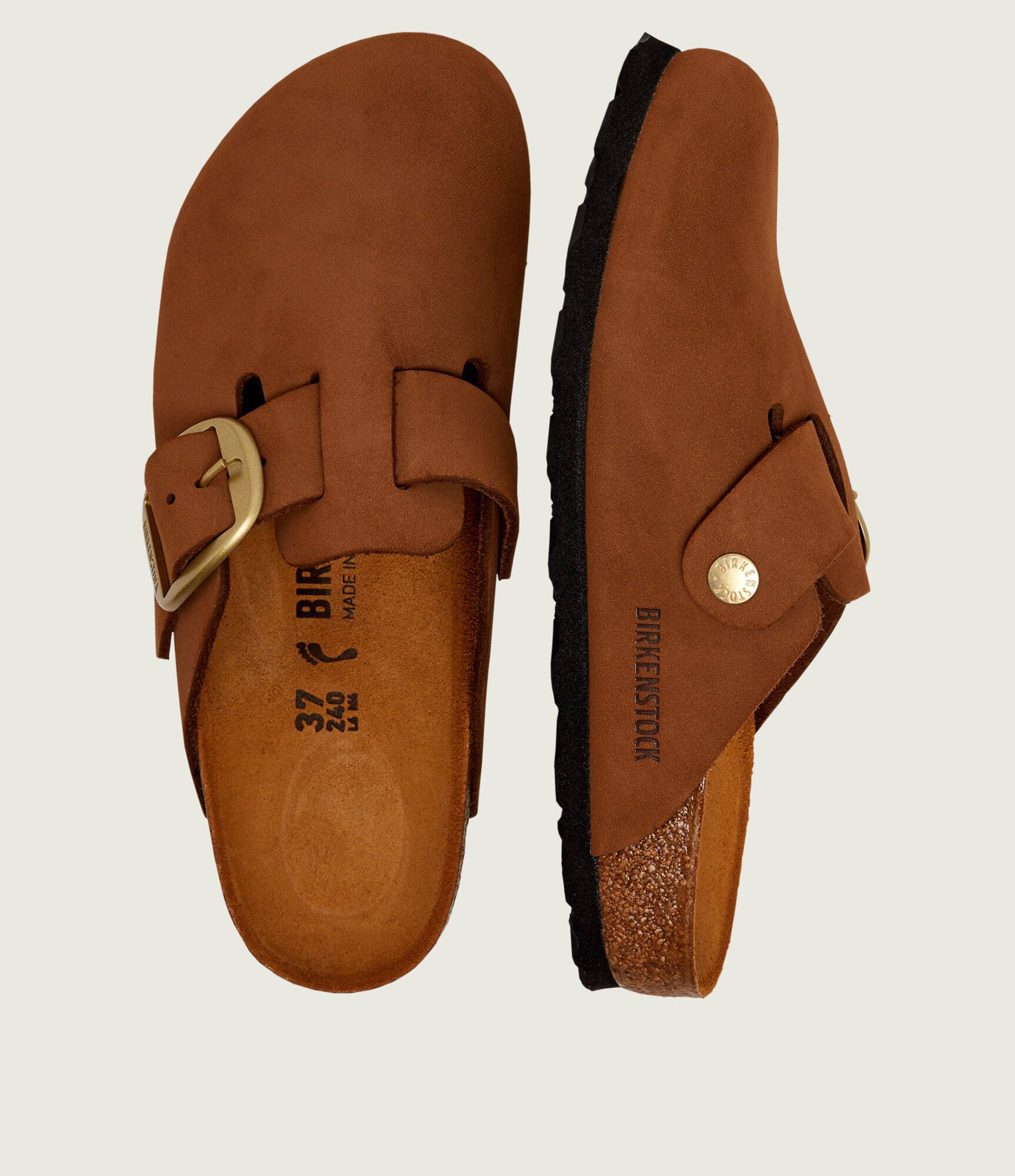 Birkenstock De piele mules (încălțăminte) Boston Big Buckle | narrow fit