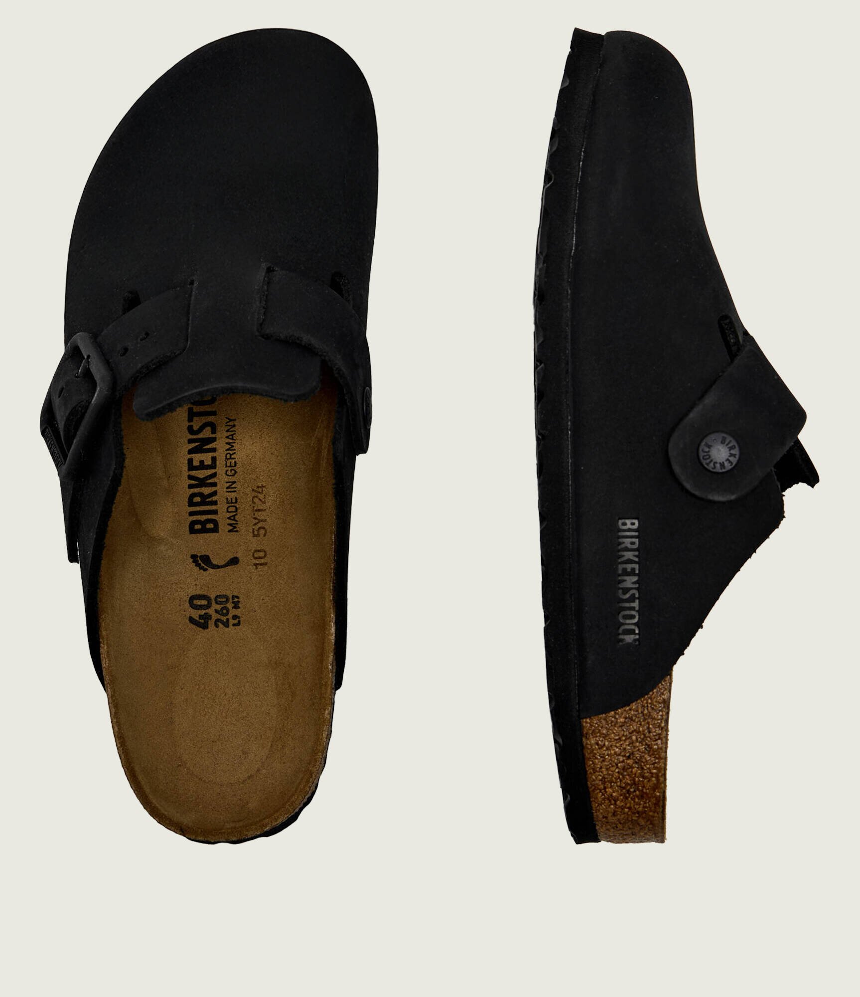 Birkenstock De piele mules (încălțăminte) Boston | narrow fit