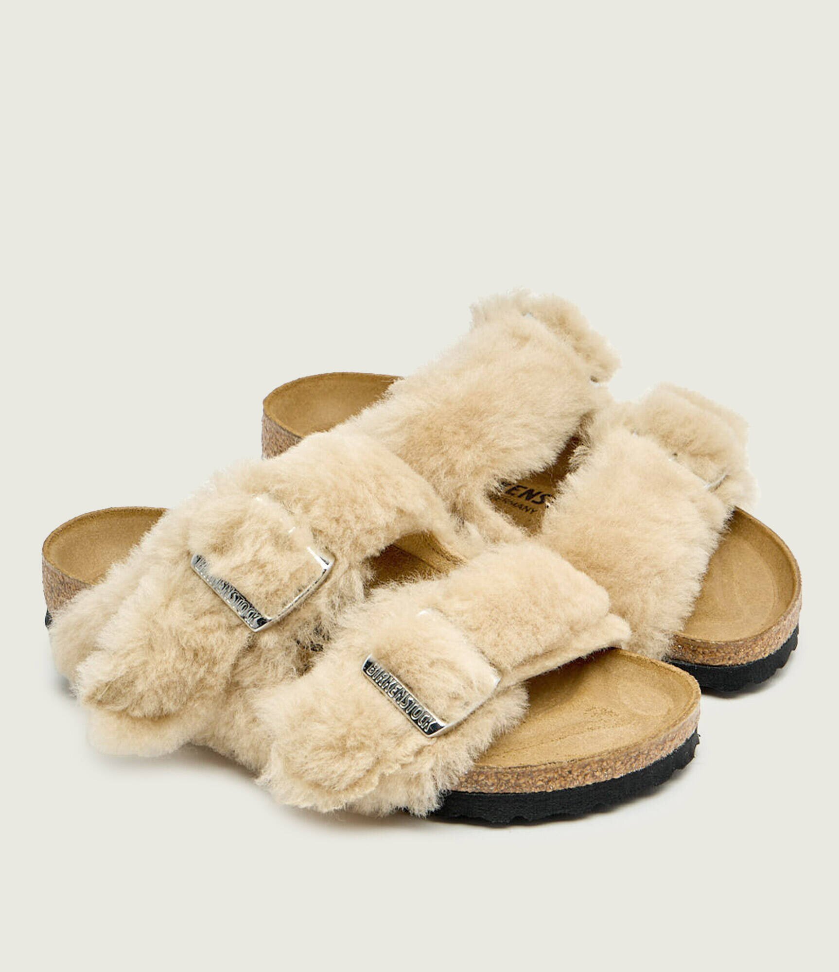 Birkenstock De piele papuci de casă Arizona Shearling cu adaos de lână | narrow fit