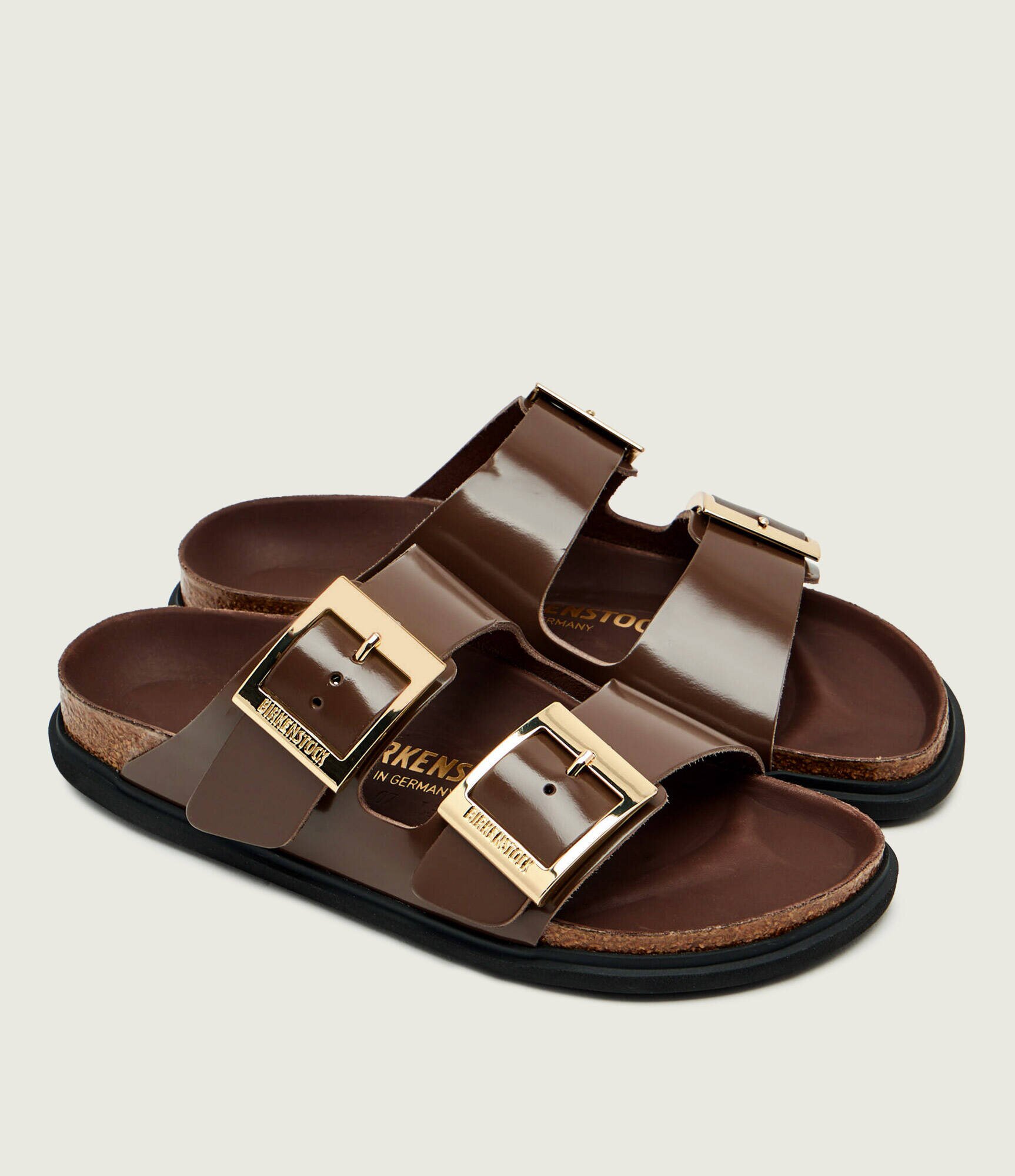 Birkenstock De piele șlapi Arizona Droplet Buckle Cupsole | narrow fit