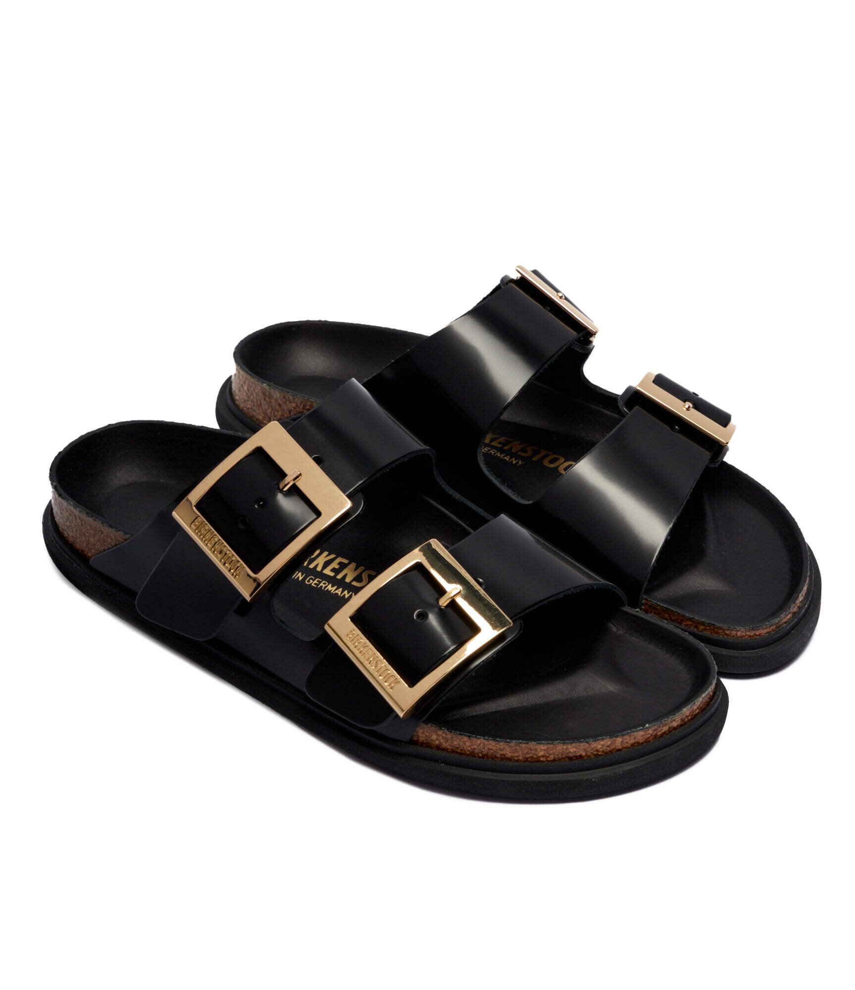 Birkenstock De piele șlapi Arizona Droplet Buckle | narrow fit