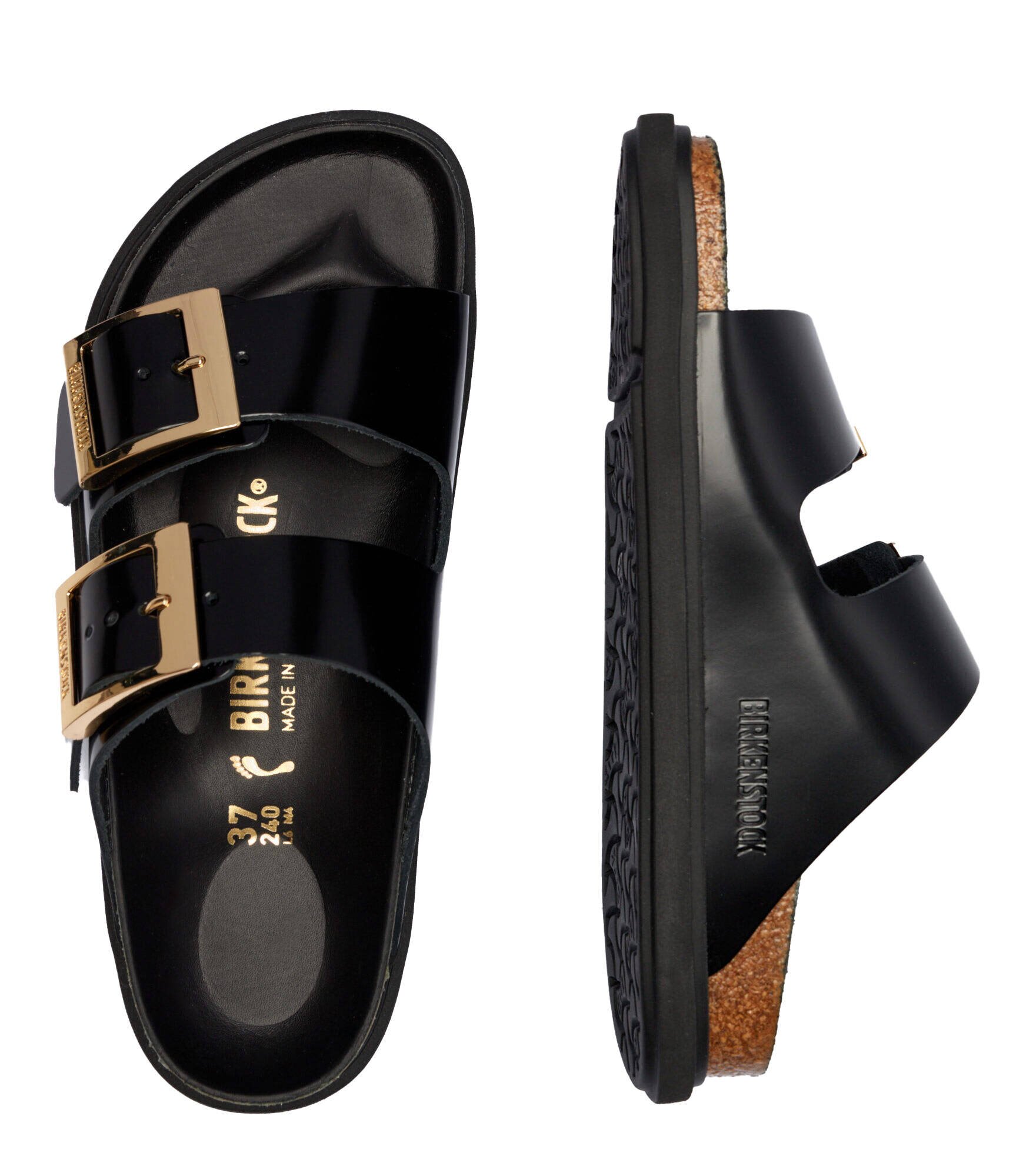 Birkenstock De piele șlapi Arizona Droplet Buckle | narrow fit