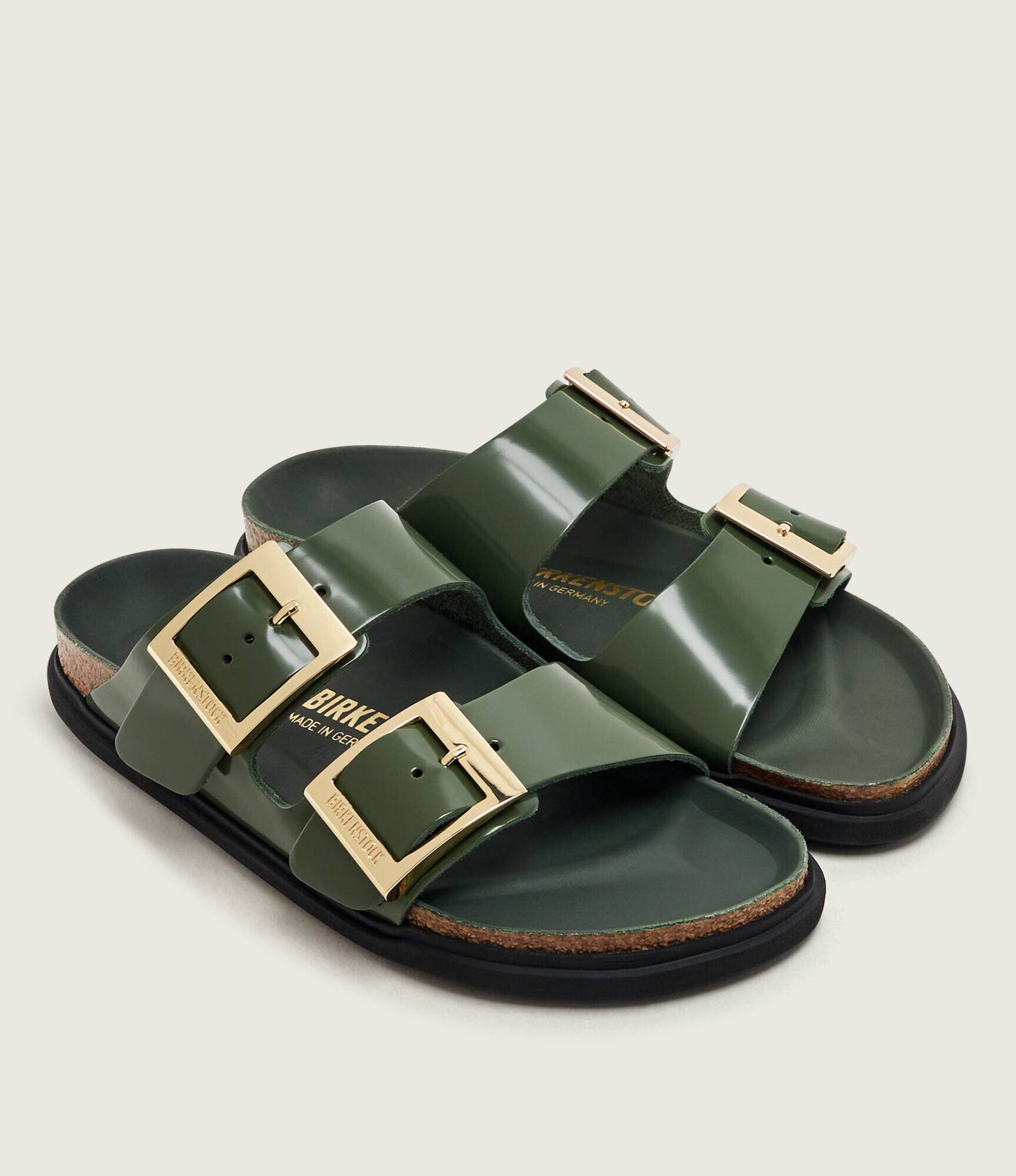 Birkenstock De piele șlapi Arizona Droplet Buckle | narrow fit