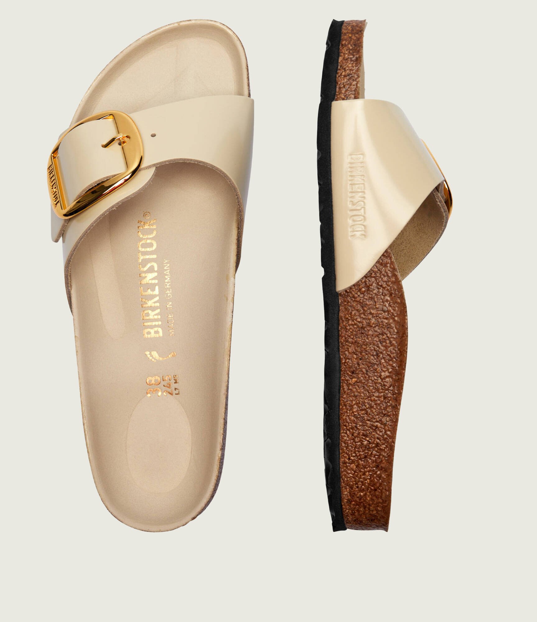 Birkenstock De piele șlapi Madrid Big Buckle | narrow fit