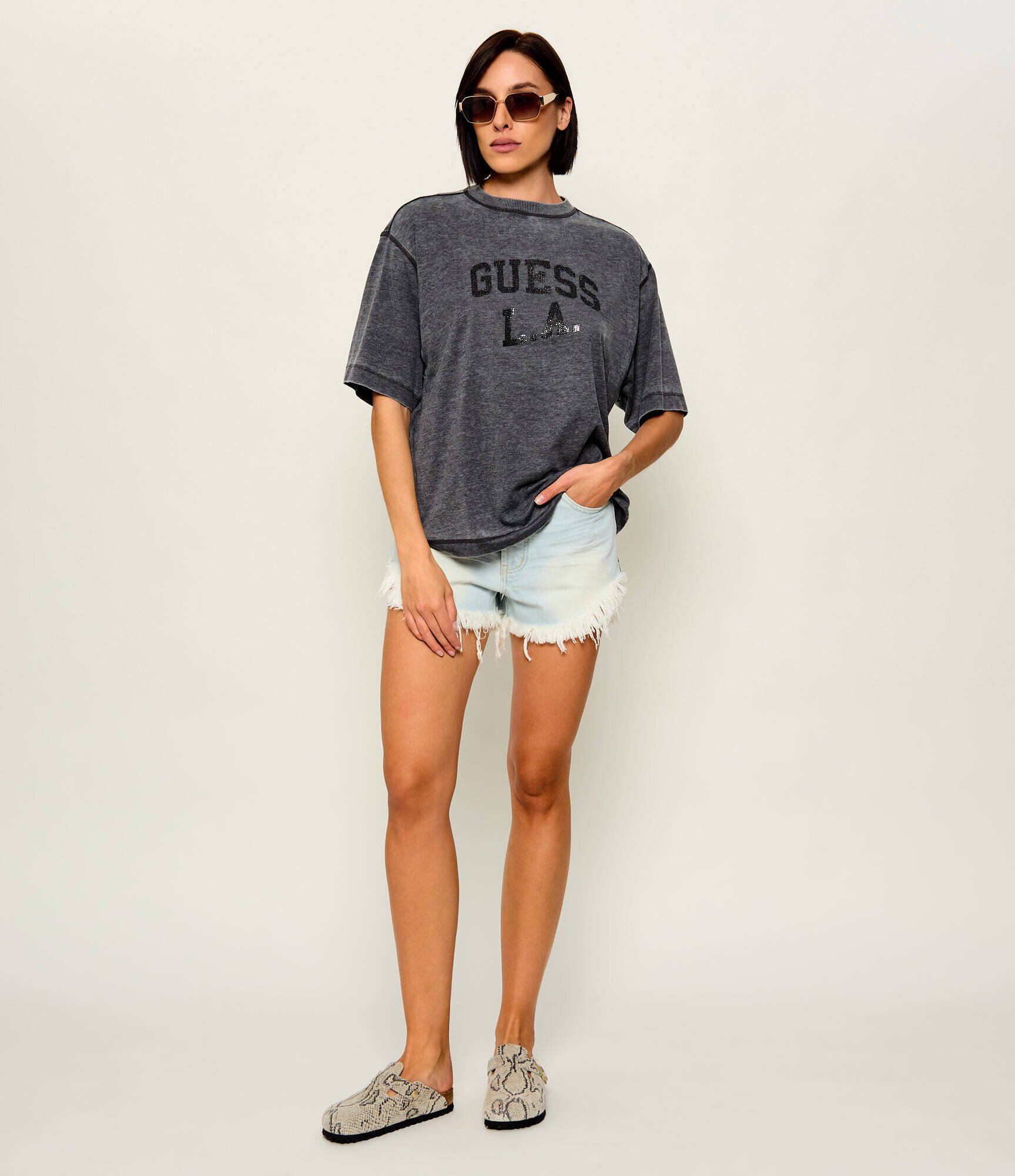 Birkenstock Mules (încălțăminte) Boston Rivet Logo | piele întoarsă | narrow fit