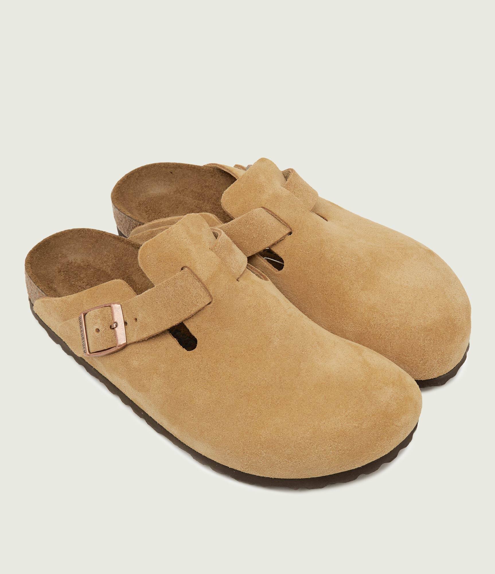 Birkenstock Mules (încălțăminte) Boston VL Latte | narrow fit | piele întoarsă