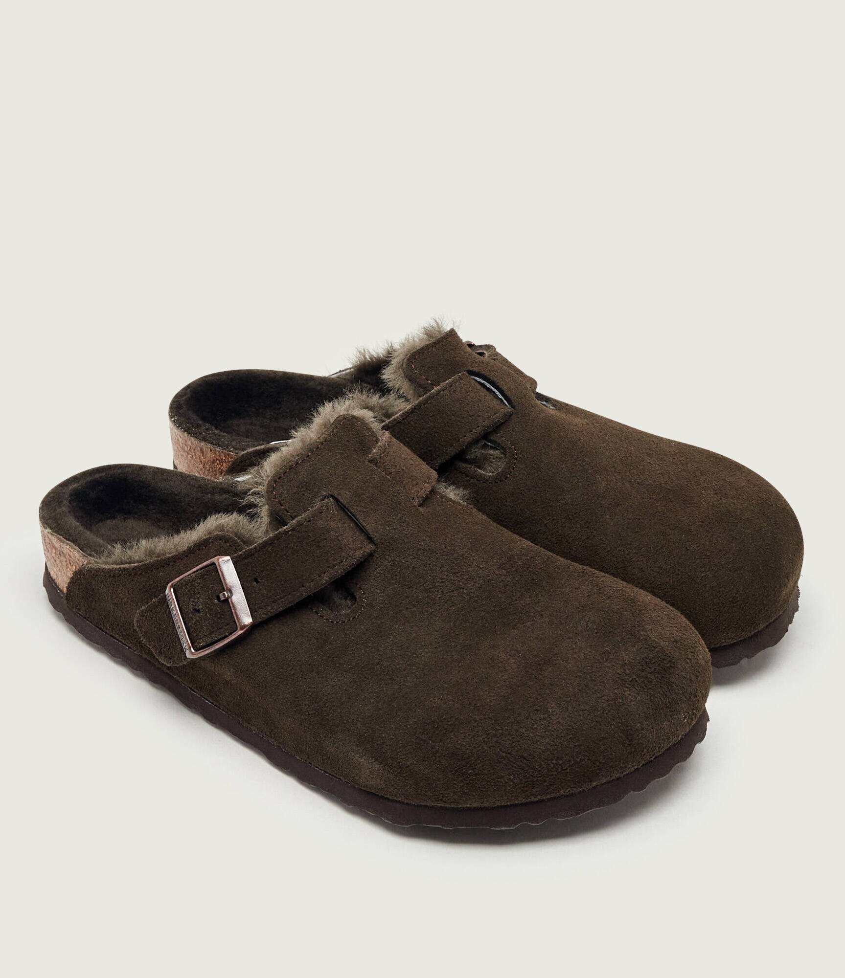 Birkenstock Mules (încălțăminte) Boston VL | piele întoarsă | shearling | regular fit