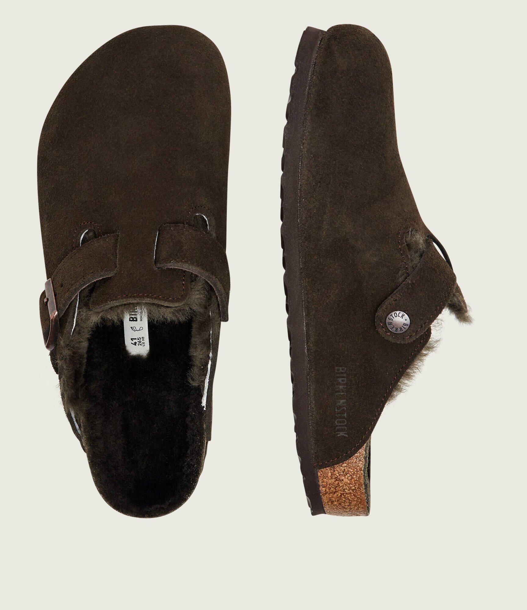 Birkenstock Mules (încălțăminte) Boston VL | piele întoarsă | shearling | regular fit