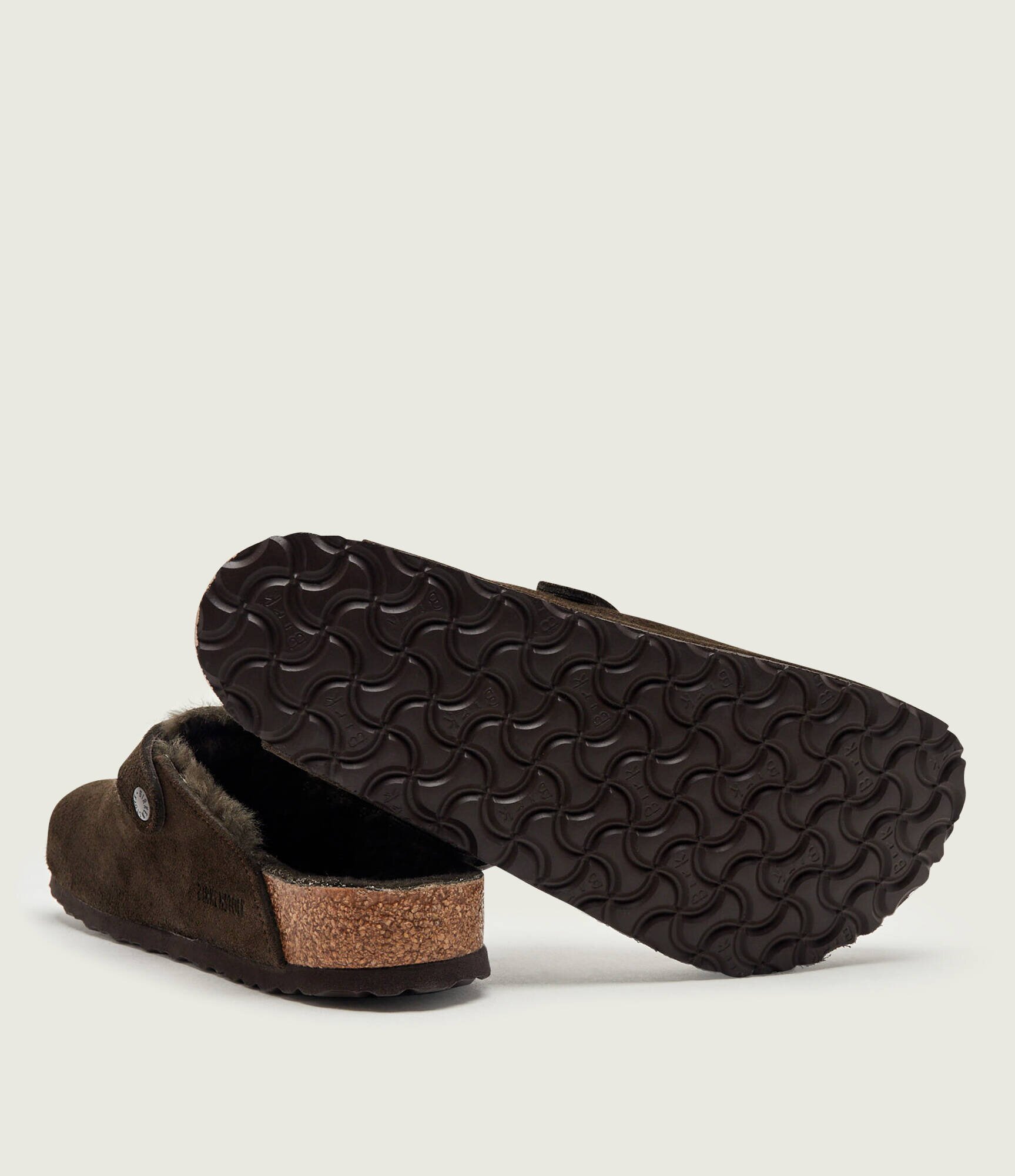 Birkenstock Mules (încălțăminte) Boston VL | piele întoarsă | shearling | regular fit