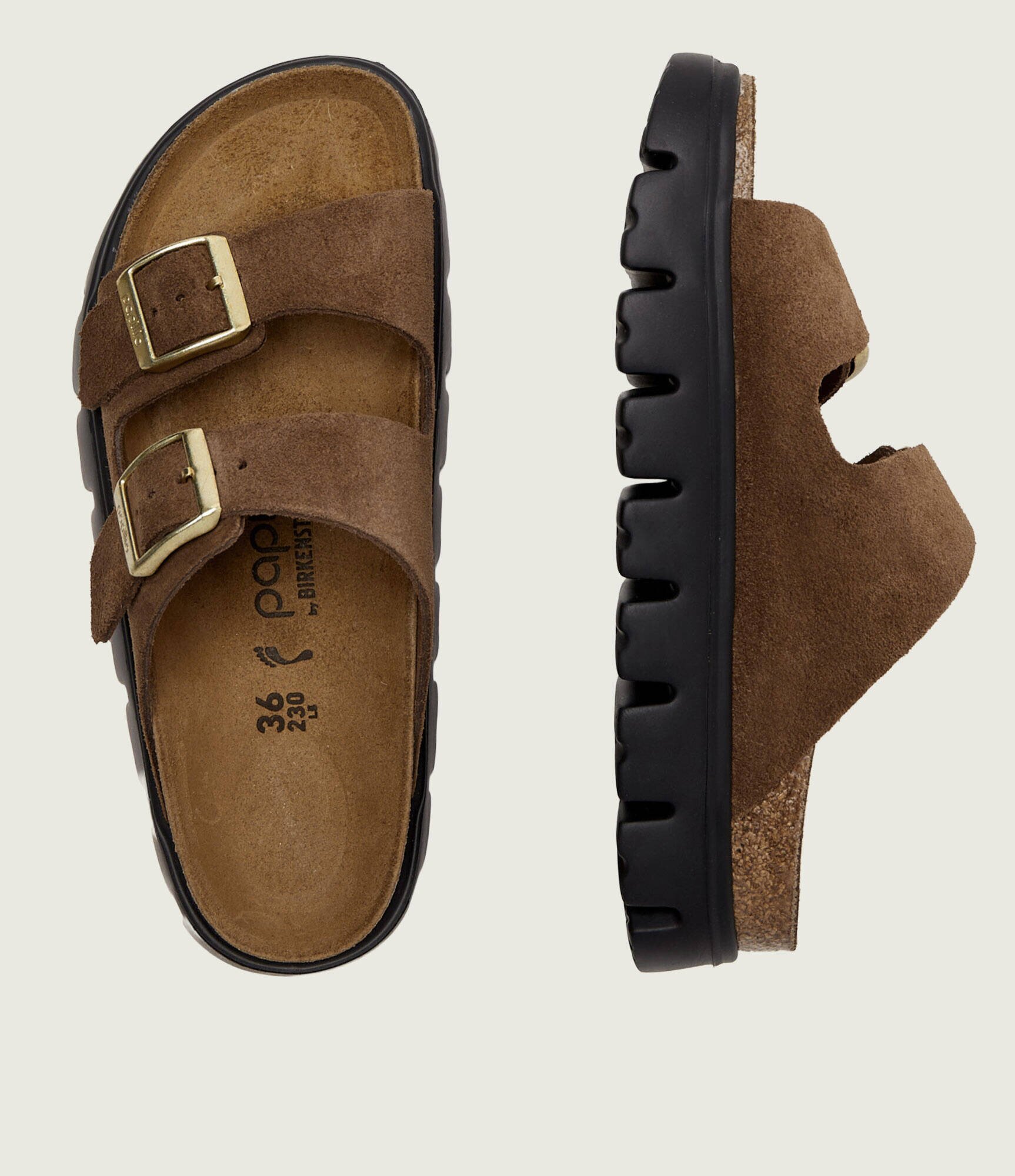 Birkenstock Șlapi Arizona Chunky | x Papillio | narrow fit | piele întoarsă