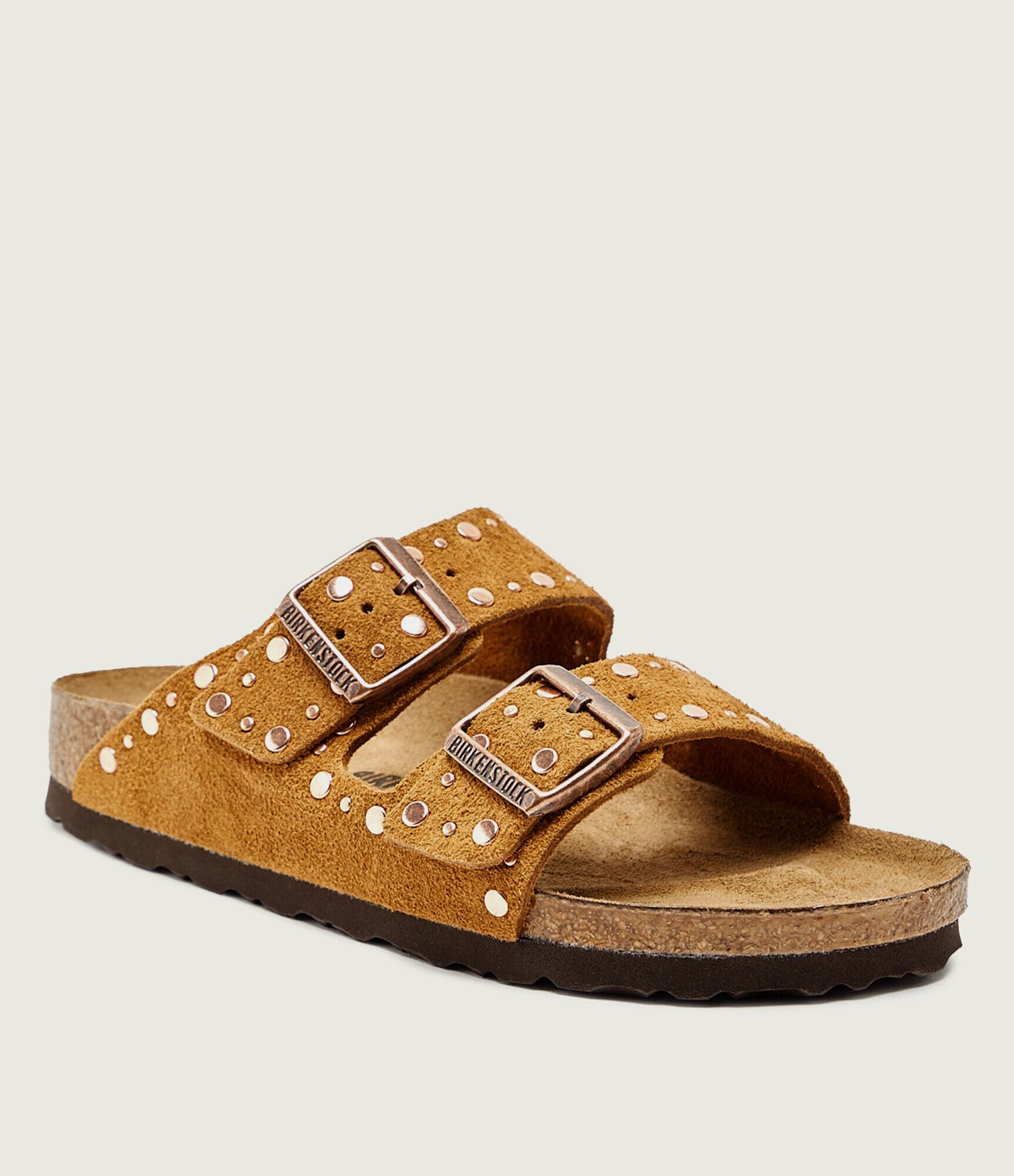 Birkenstock Șlapi Arizona Rivet LEVE | piele întoarsă | narrow fit