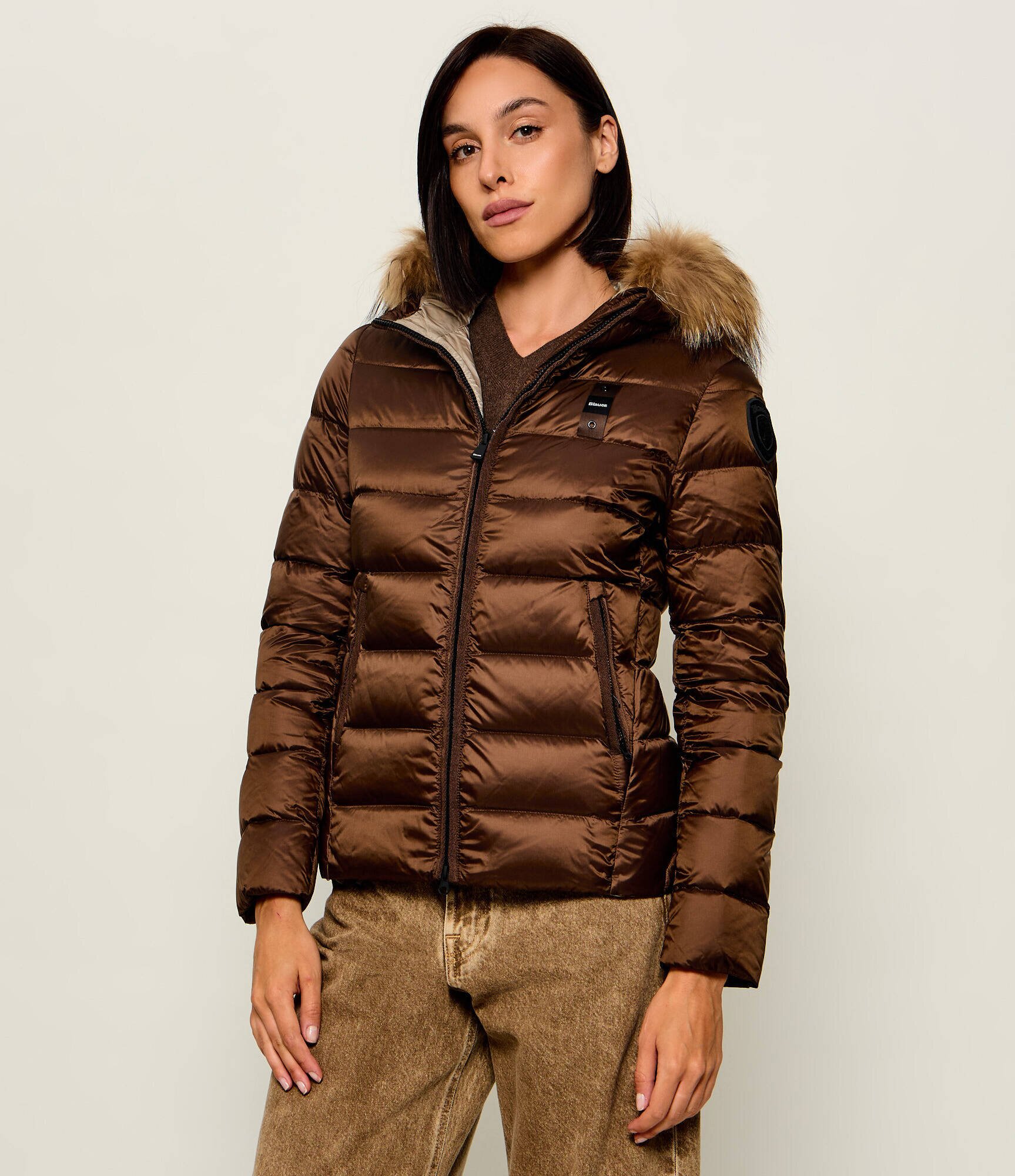 Blauer Geacă de puf Arcadia | Slim Fit