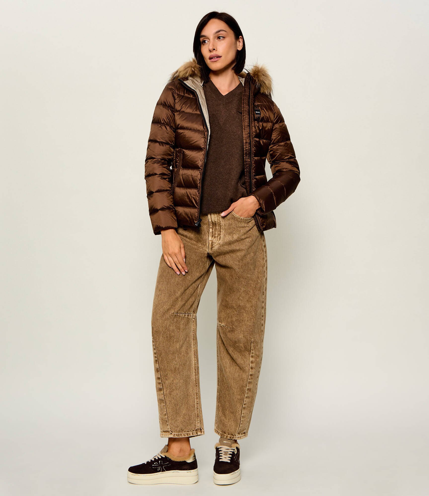 Blauer Geacă de puf Arcadia | Slim Fit