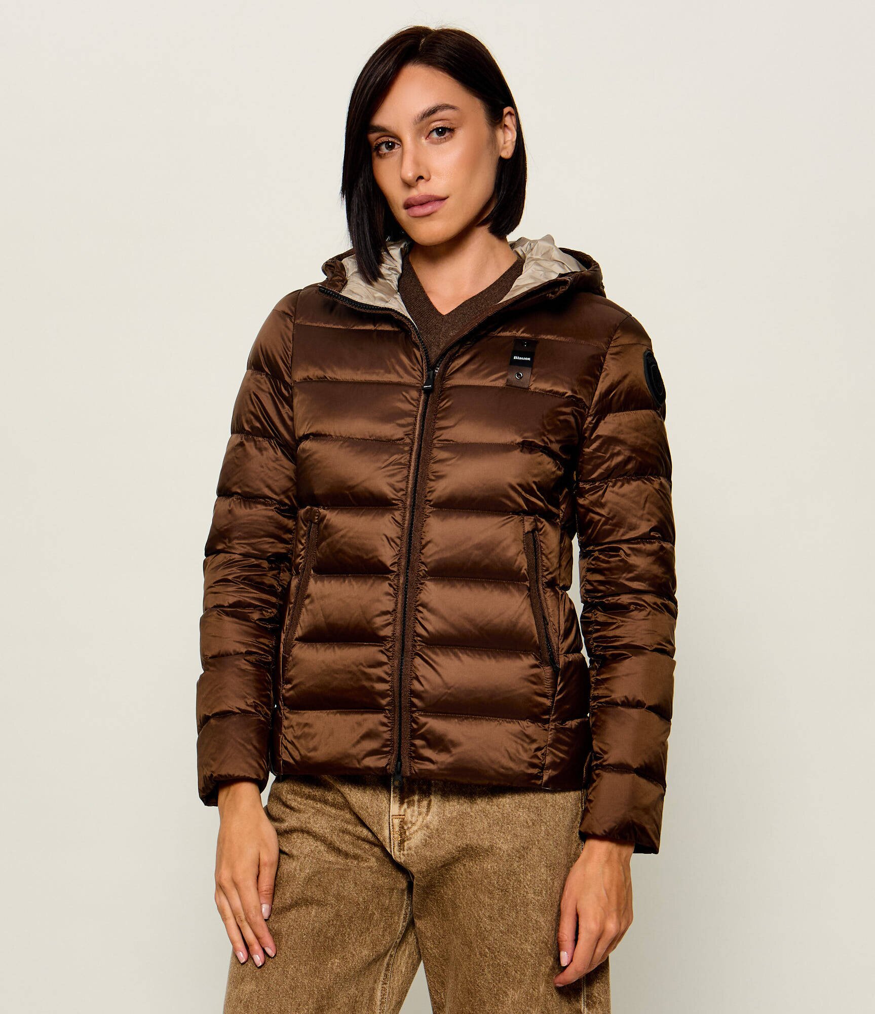 Blauer Geacă de puf Arcadia | Slim Fit