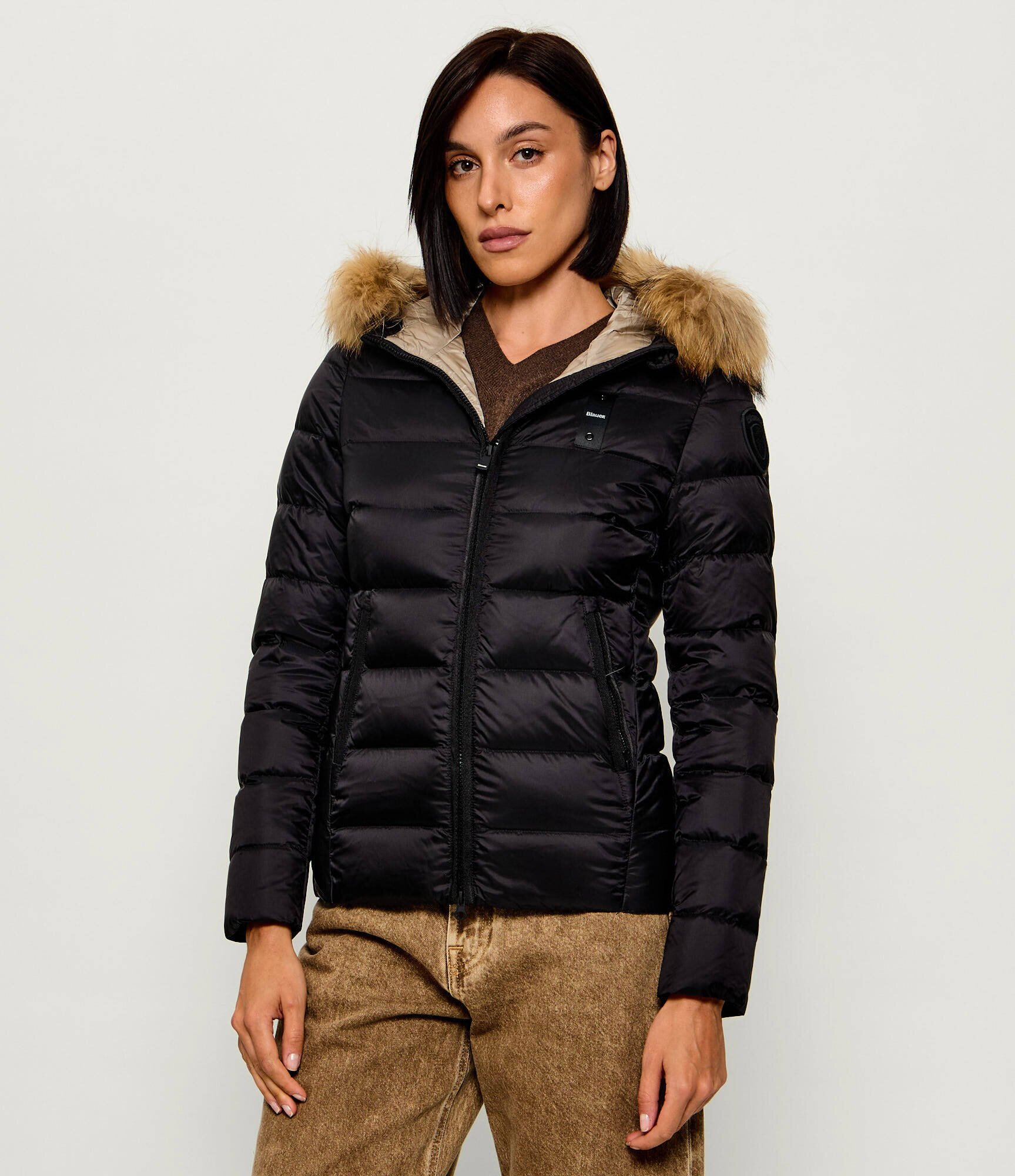 Blauer Geacă de puf Arcadia | Slim Fit