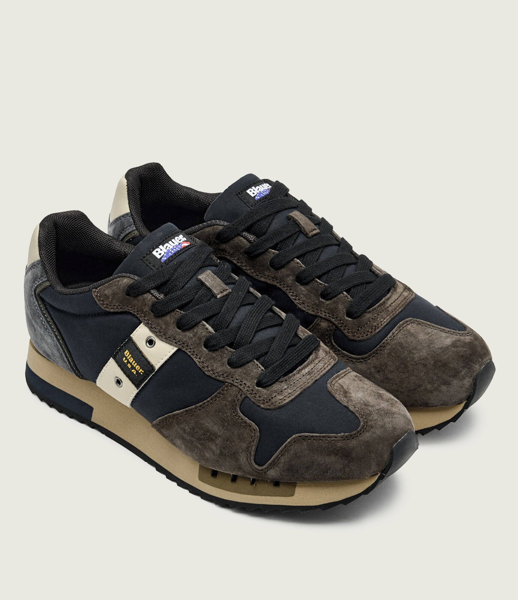 Blauer Sneakers QUEENS01 cu adaos de piele