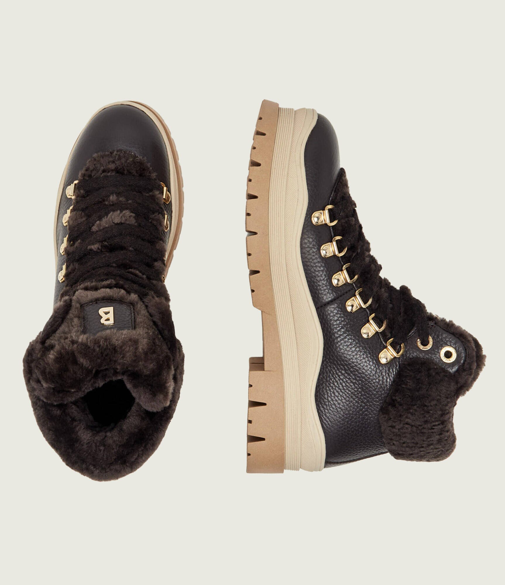 BOGNER De piele insulete Arosa 9E | shearling cu adaos de lână