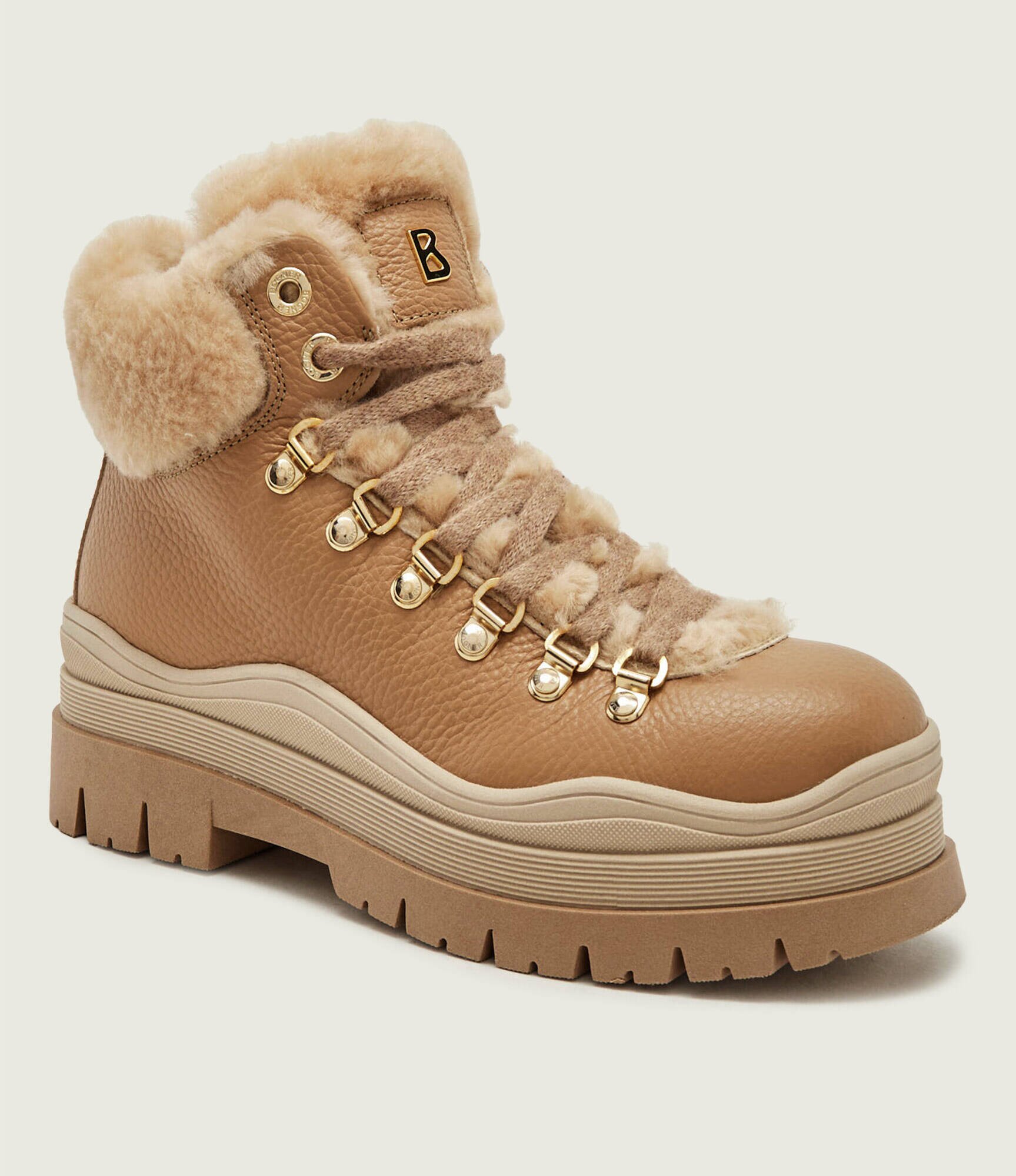 BOGNER De piele insulete Arosa 9E | shearling cu adaos de lână