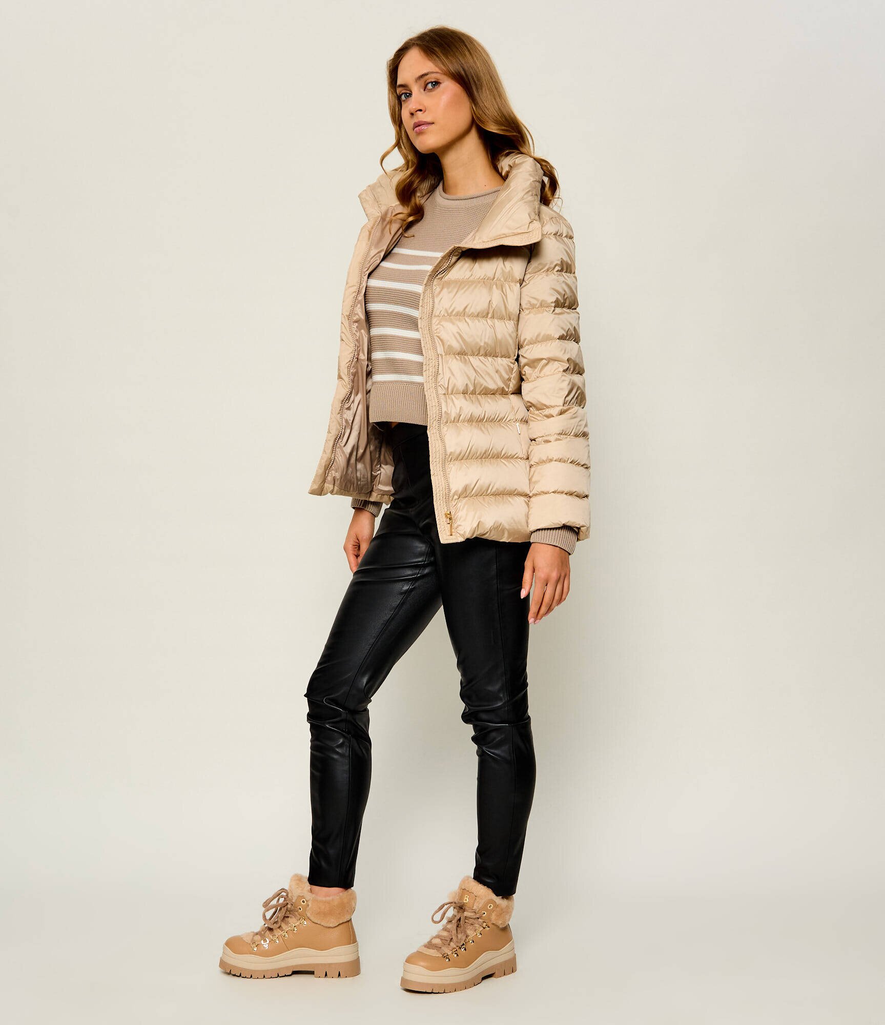 BOGNER De piele insulete Arosa 9E | shearling cu adaos de lână