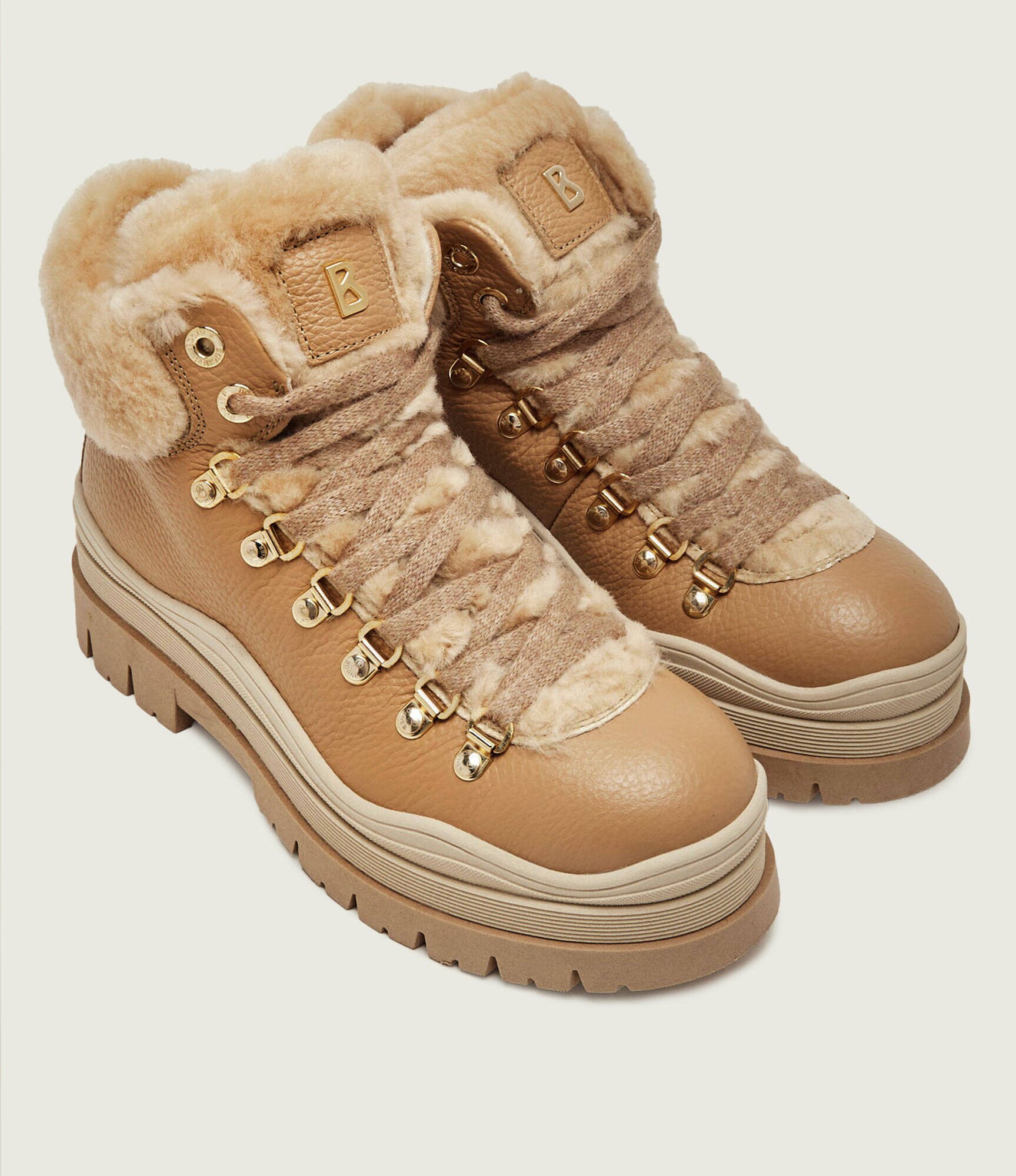 BOGNER De piele insulete Arosa 9E | shearling cu adaos de lână