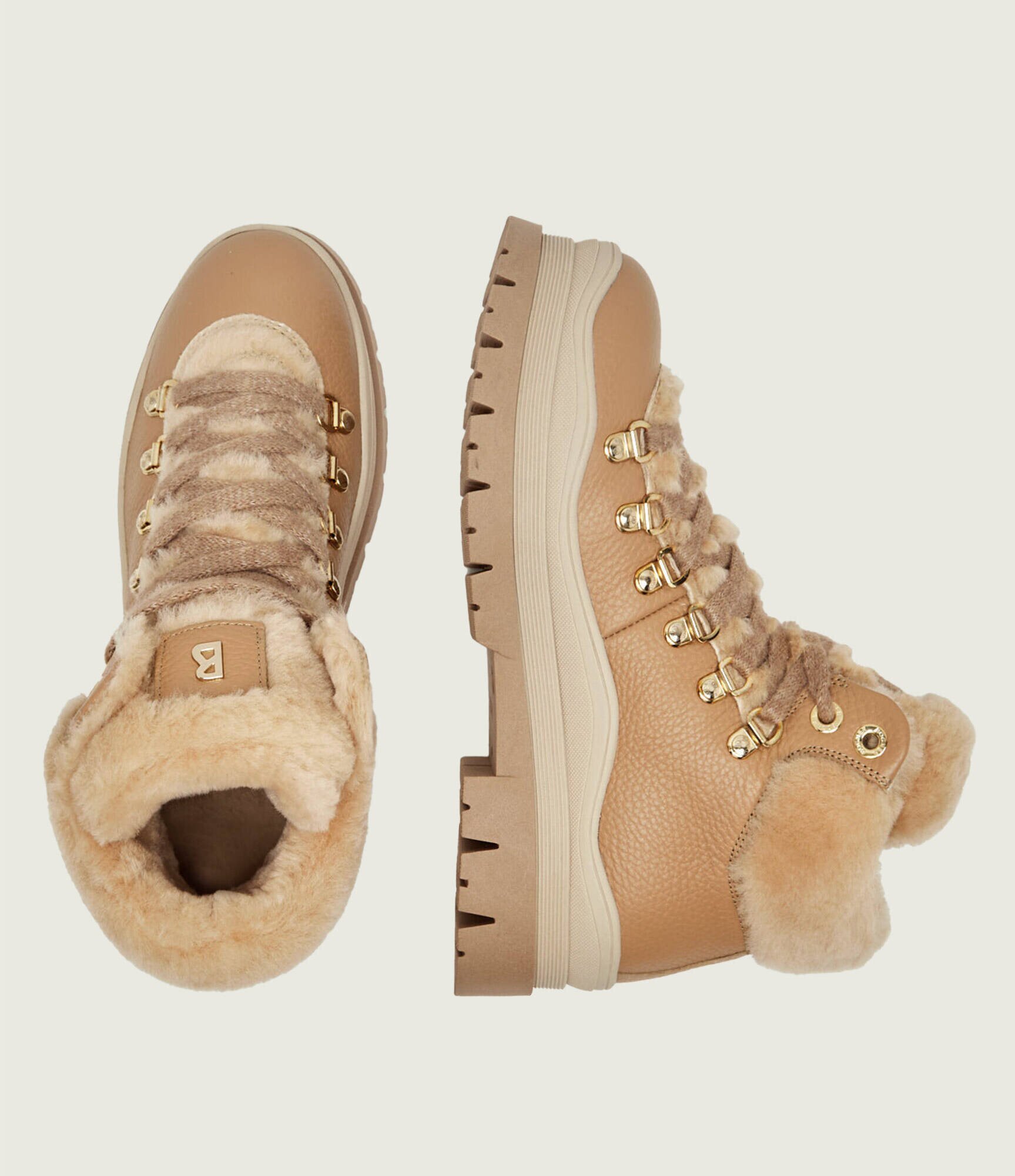 BOGNER De piele insulete Arosa 9E | shearling cu adaos de lână
