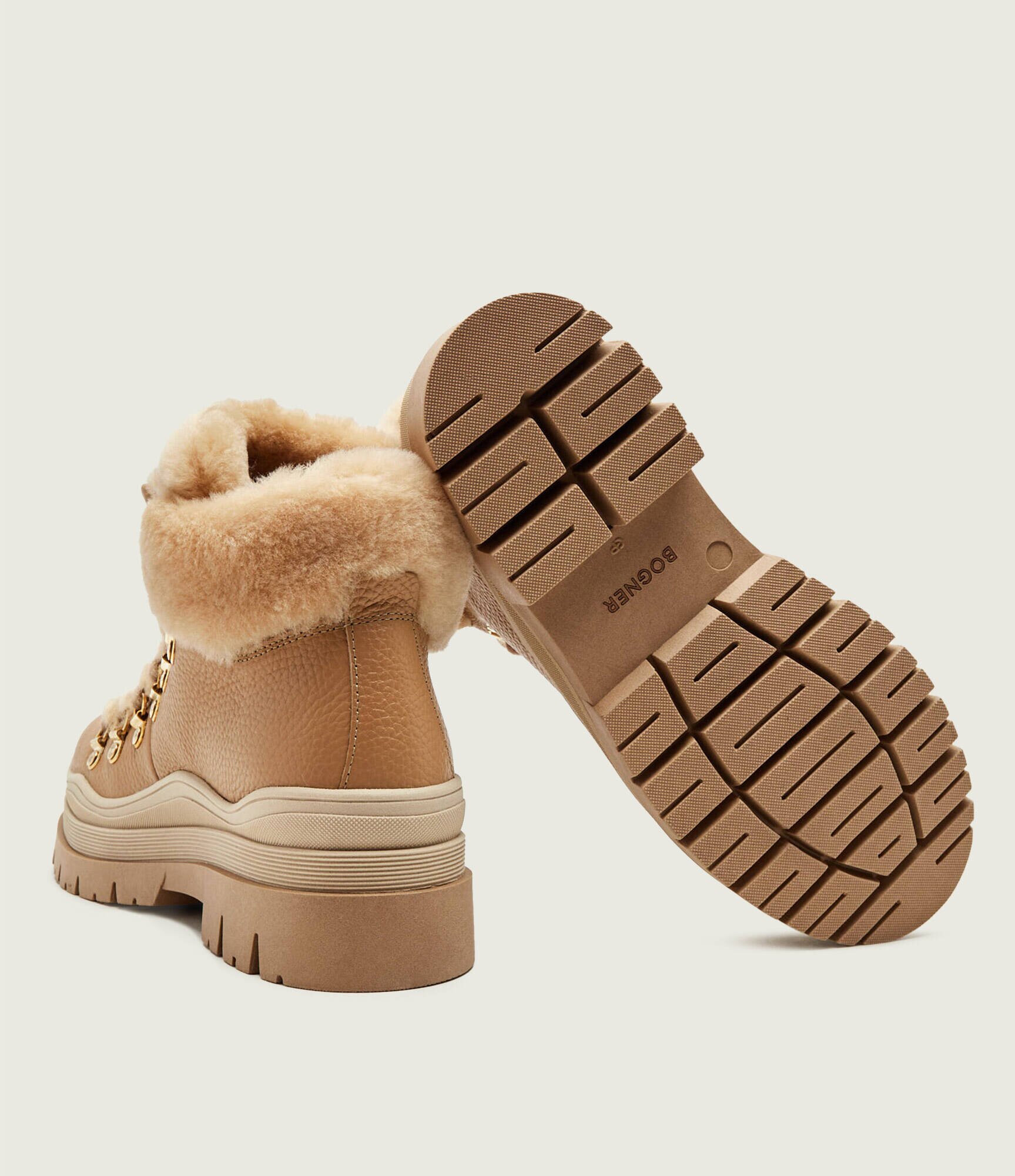 BOGNER De piele insulete Arosa 9E | shearling cu adaos de lână