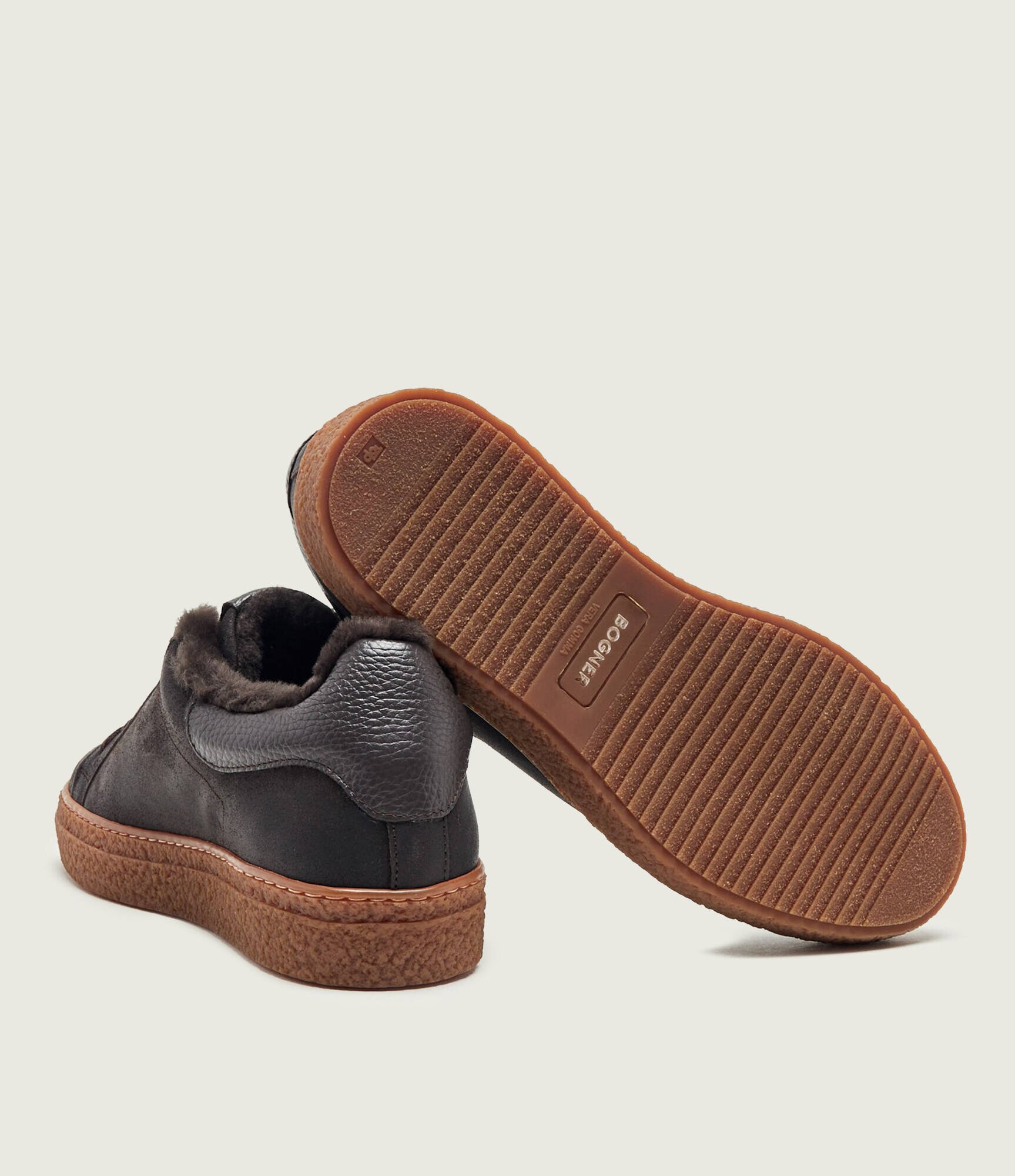 BOGNER Teniși din piele Cleveland 10 | shearling cu adaos de lână