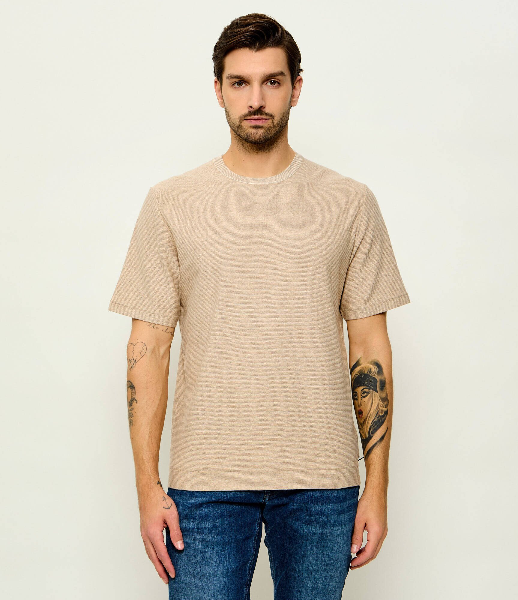 BOGNER Tricou HORTON | regular fit | cu adaos de mătase și cașmir