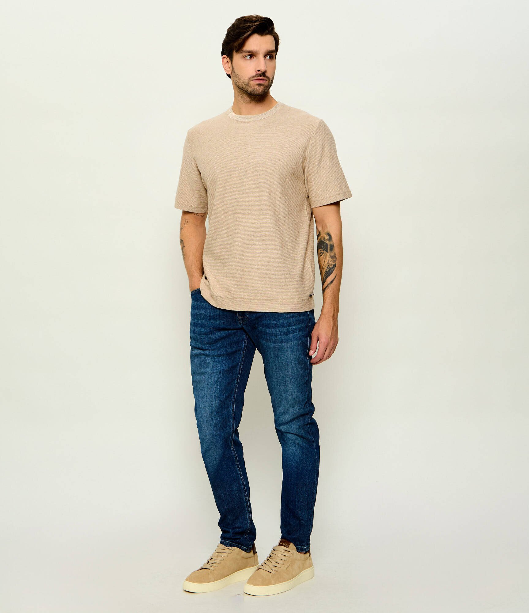 BOGNER Tricou HORTON | regular fit | cu adaos de mătase și cașmir