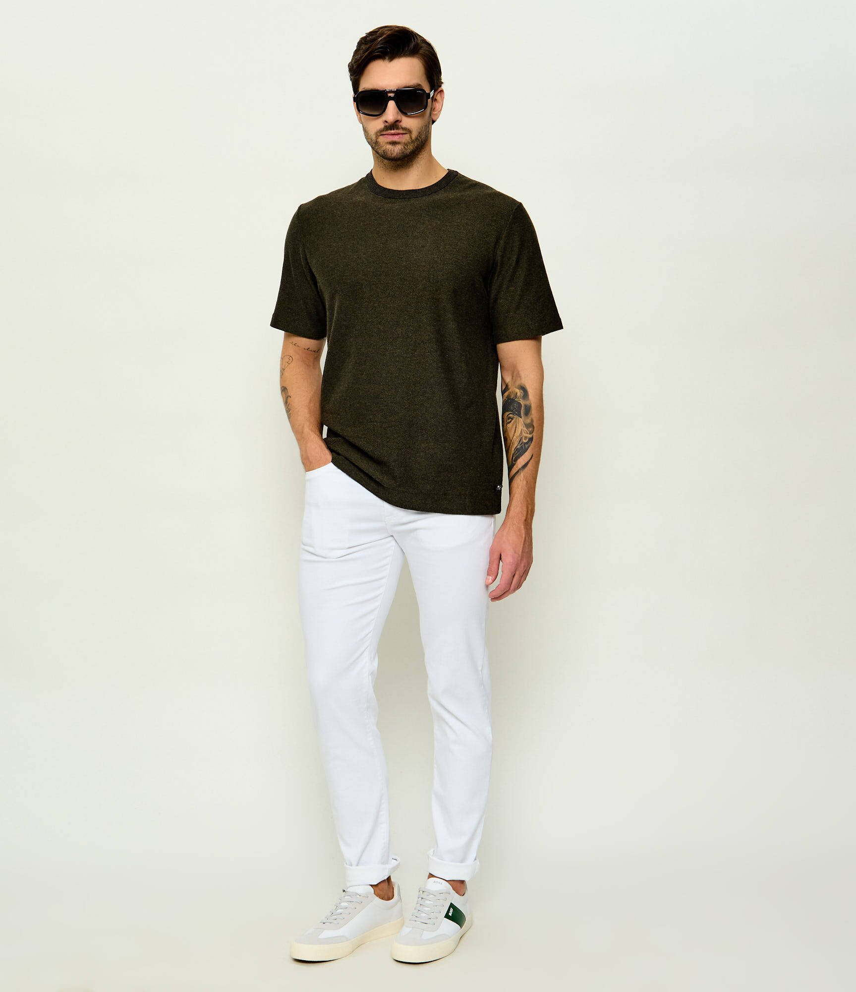 BOGNER Tricou HORTON | regular fit | cu adaos de mătase și cașmir
