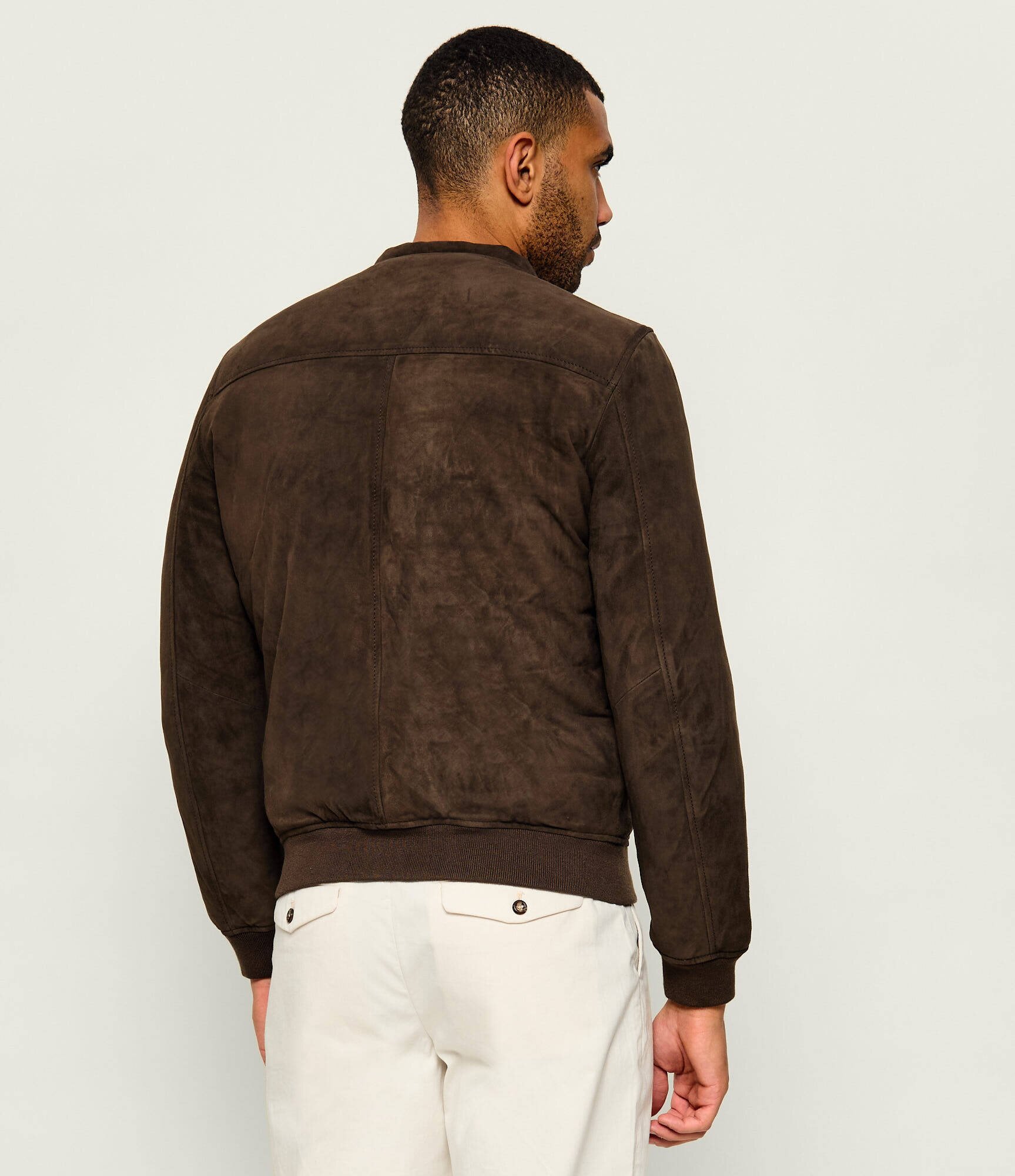 BOMBOOGIE Geacă bomber | regular fit | piele întoarsă
