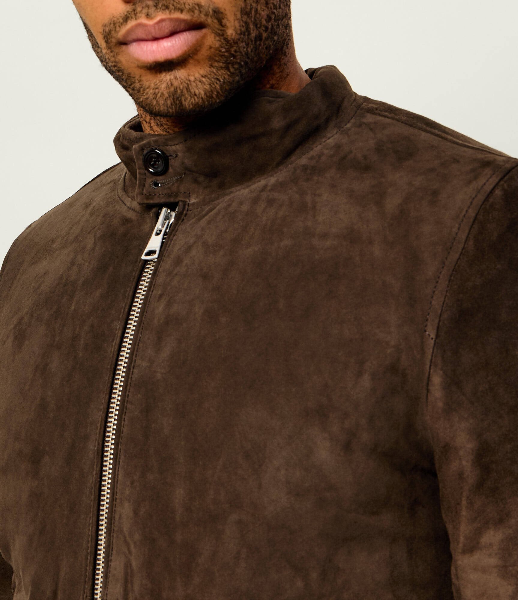 BOMBOOGIE Geacă bomber | regular fit | piele întoarsă