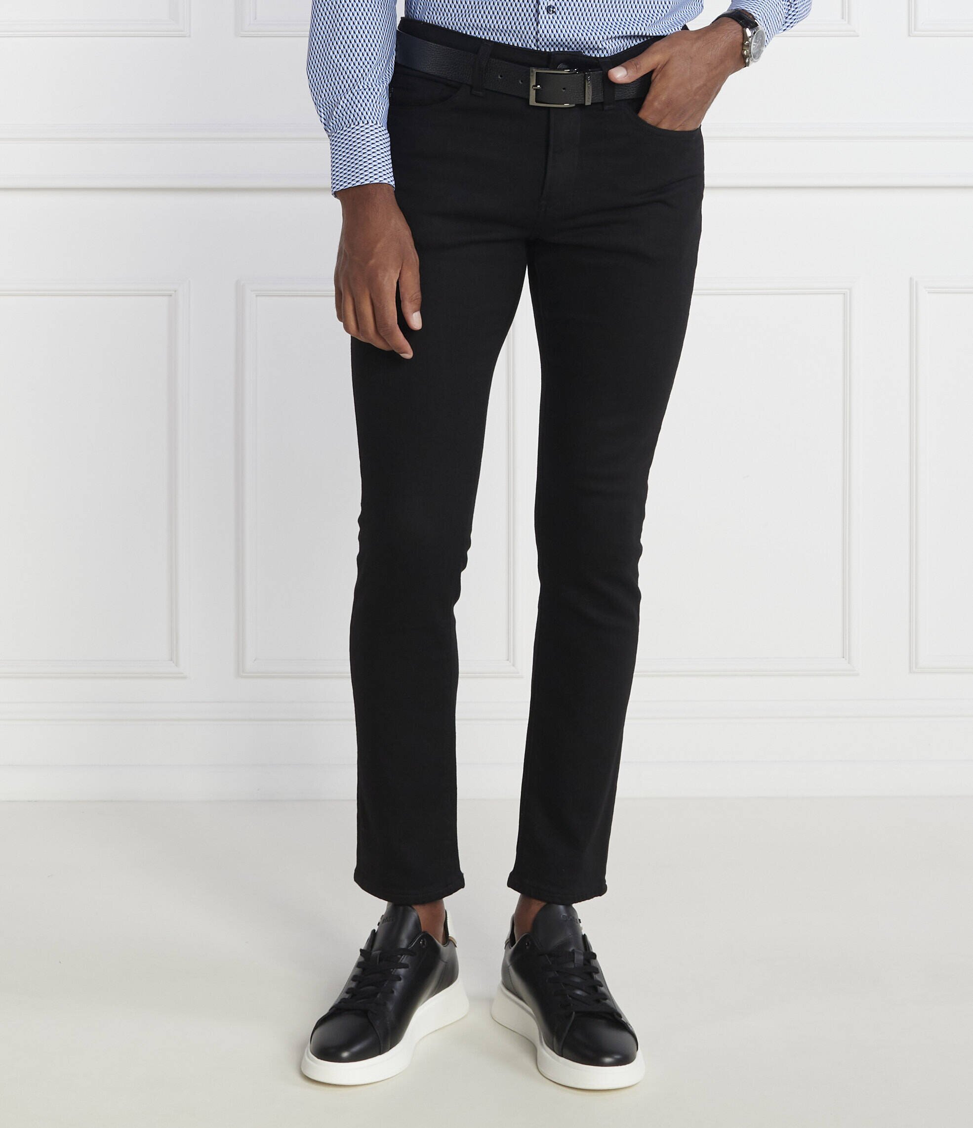 BOSS BLACK Blugi Delaware | Slim Fit cu adaos de cașmir