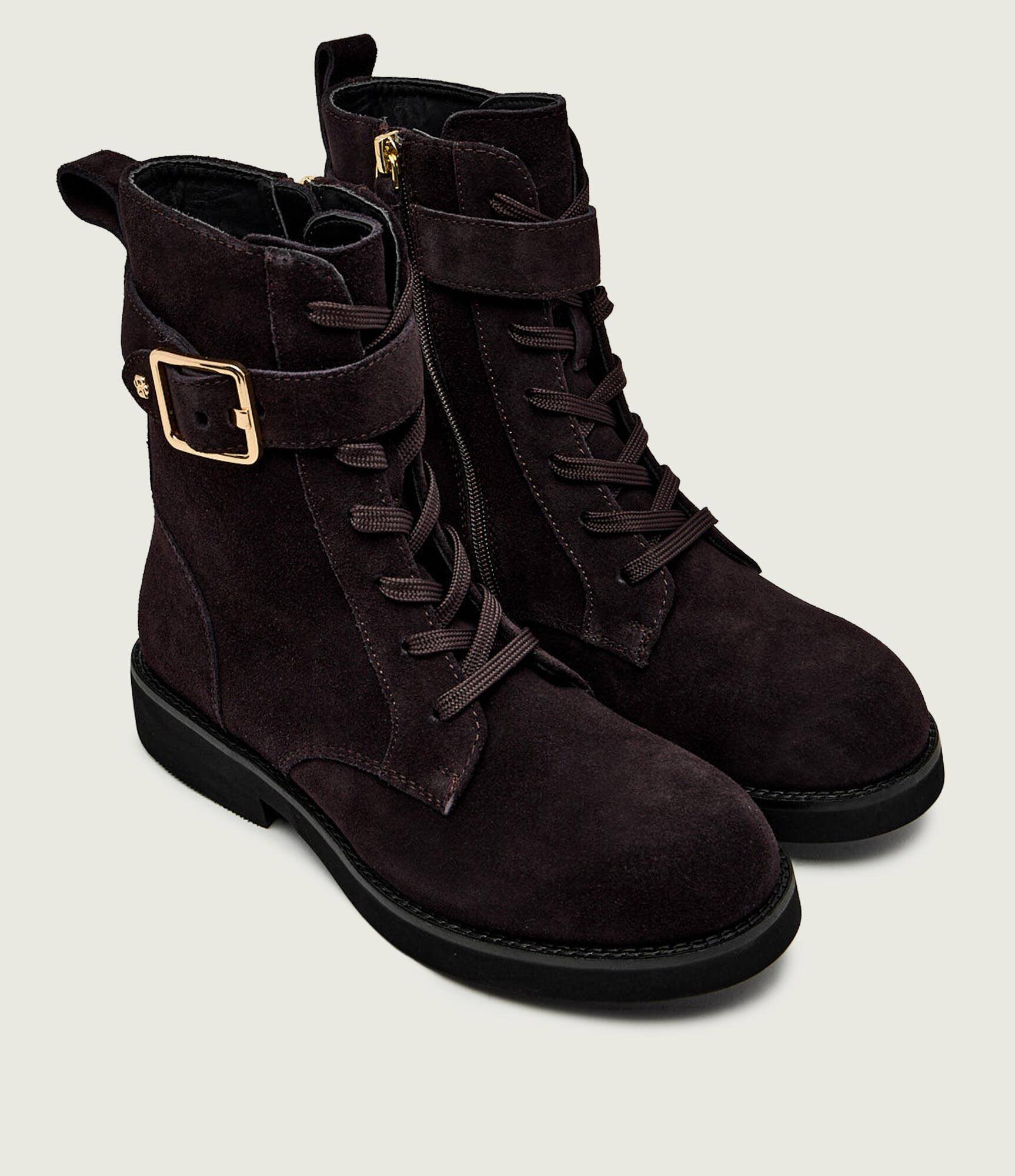 BOSS BLACK Botine Eleri_LUBootie_SDBK | piele întoarsă