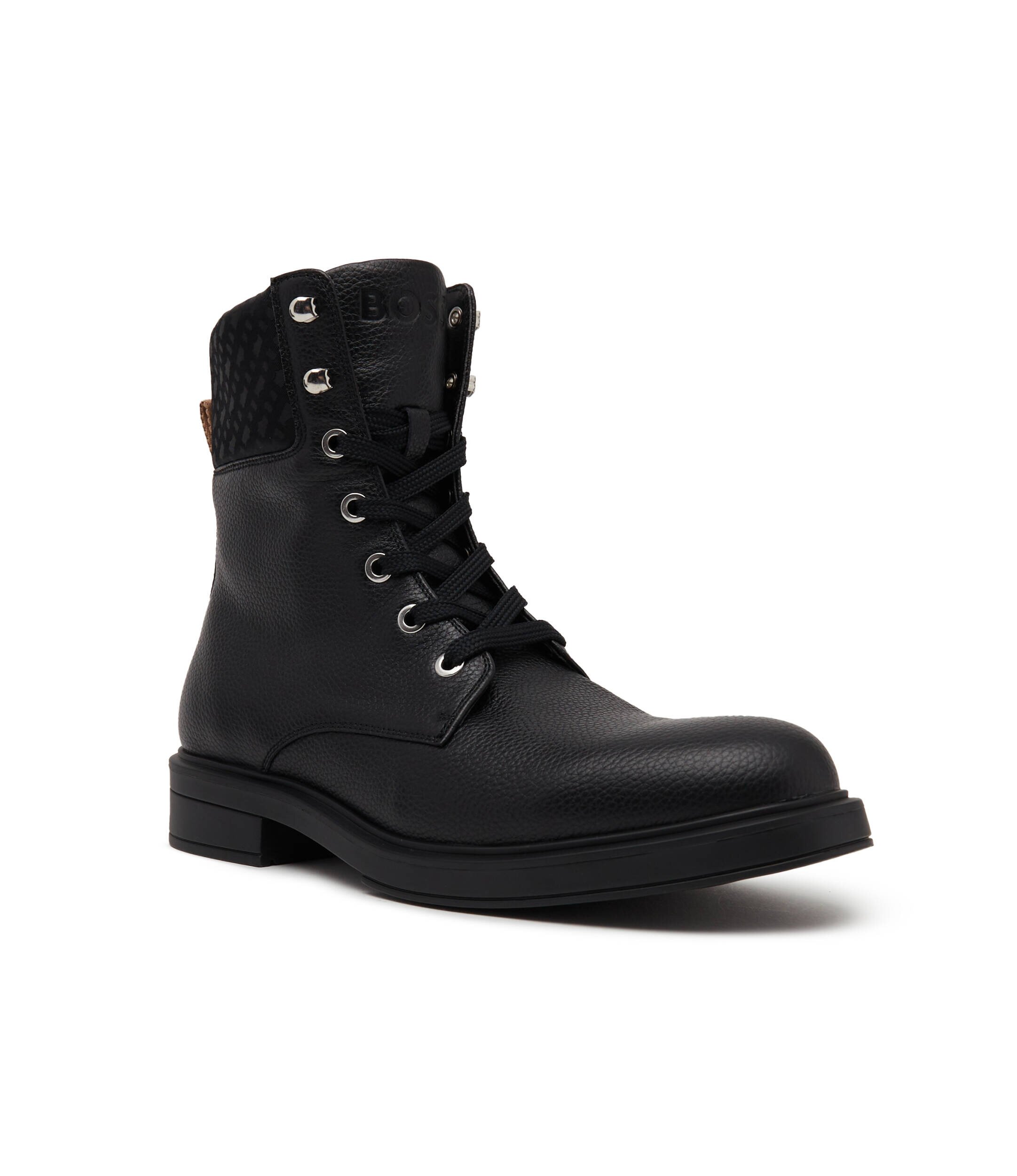 BOSS BLACK Botine Vanity cu adaos de piele