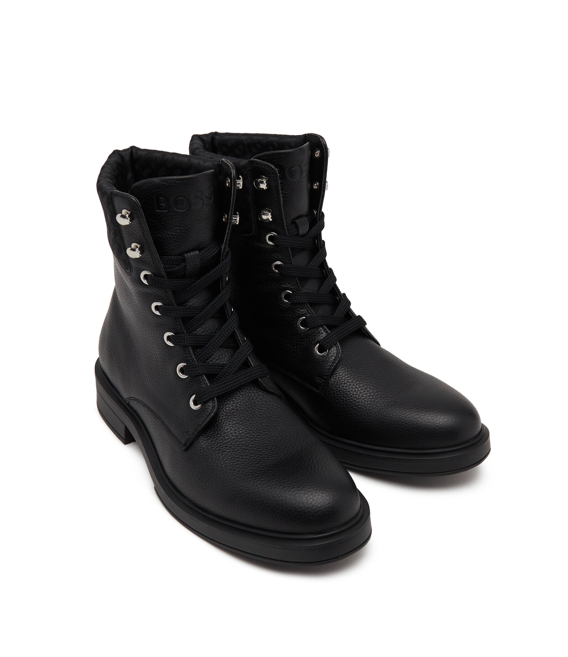 BOSS BLACK Botine Vanity cu adaos de piele