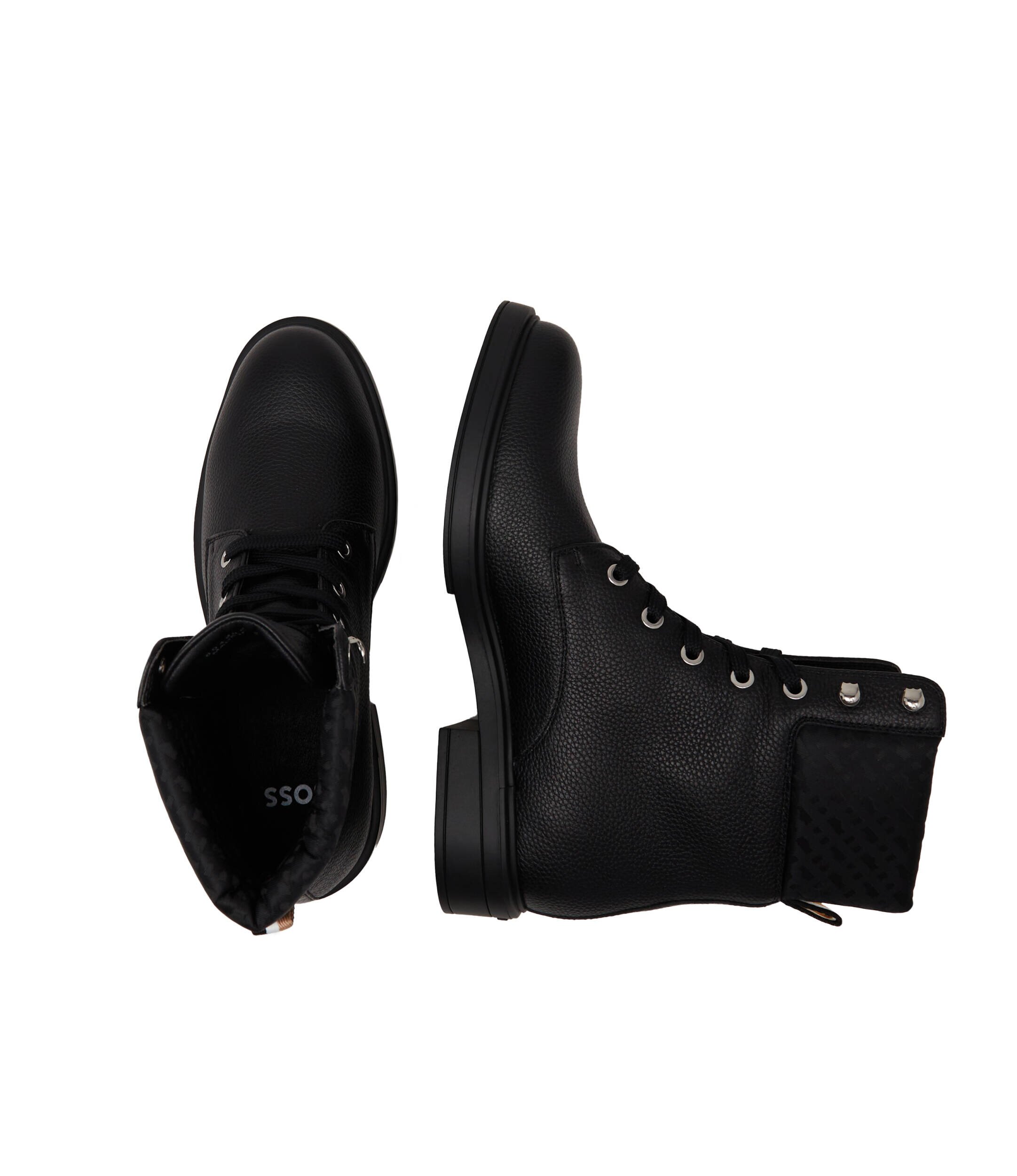 BOSS BLACK Botine Vanity cu adaos de piele