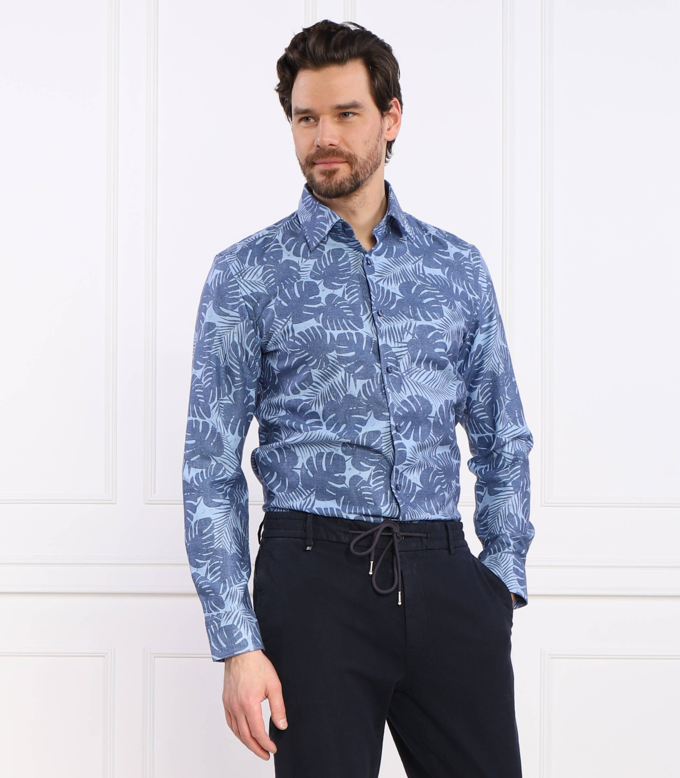 BOSS BLACK Cămașă C-HAL-kent-C1-223 | Casual fit | cu adaos de in