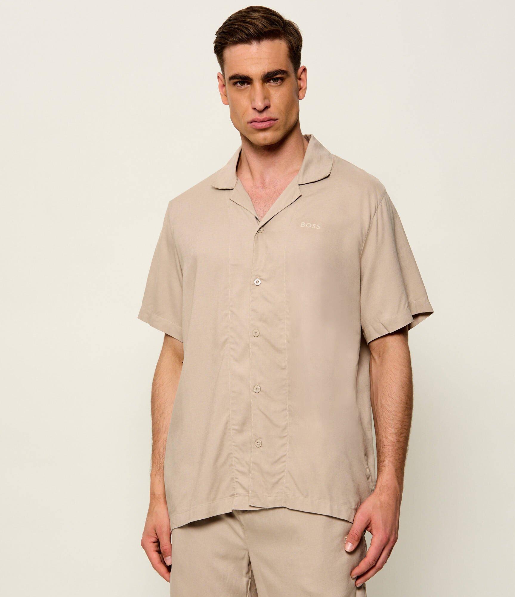 BOSS BLACK Cămașă Fresh | regular fit | cu adaos de in