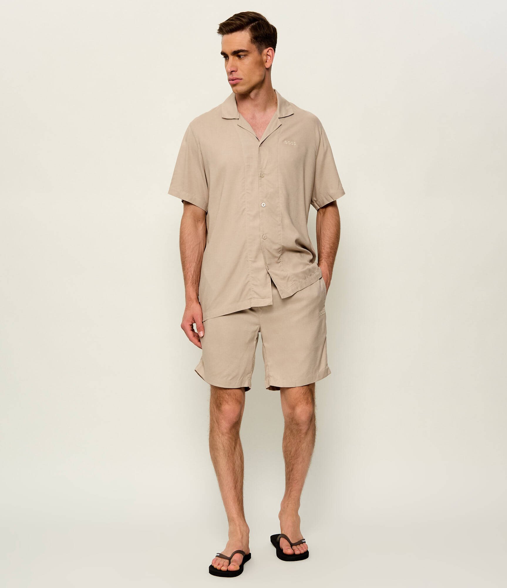 BOSS BLACK Cămașă Fresh | regular fit | cu adaos de in