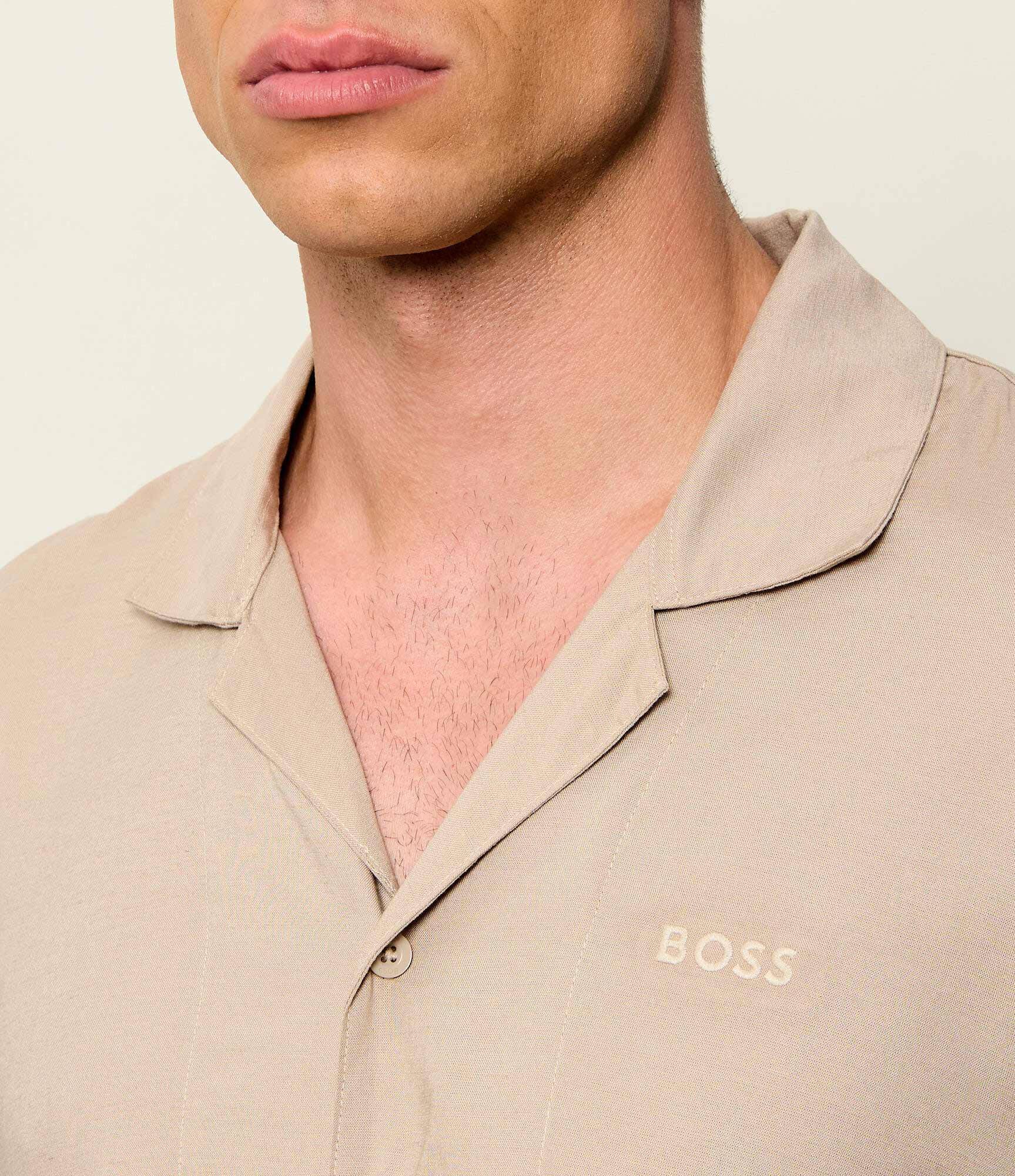 BOSS BLACK Cămașă Fresh | regular fit | cu adaos de in