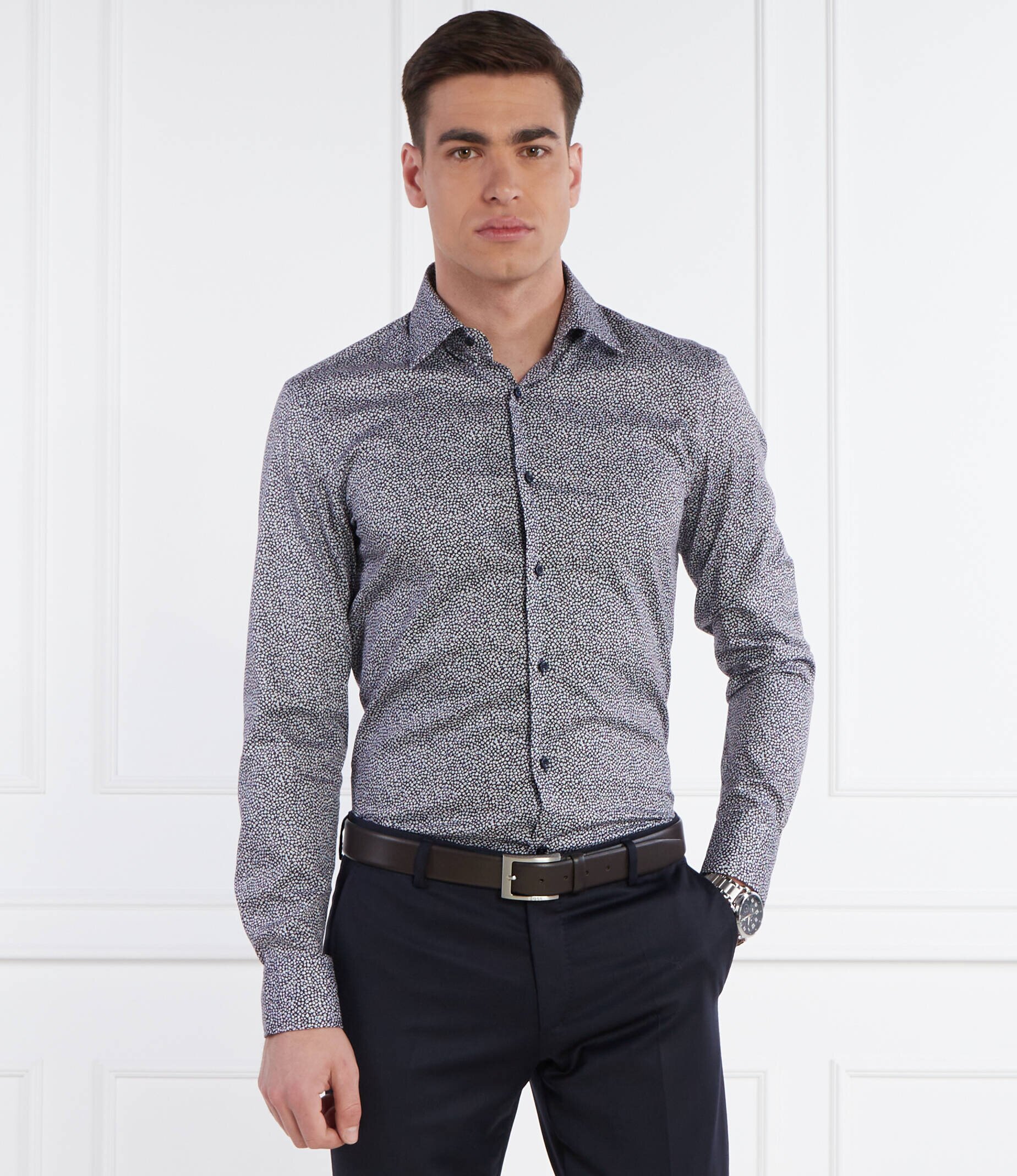 BOSS BLACK Cămașă H-HANK-kent-C1-214 | Slim Fit