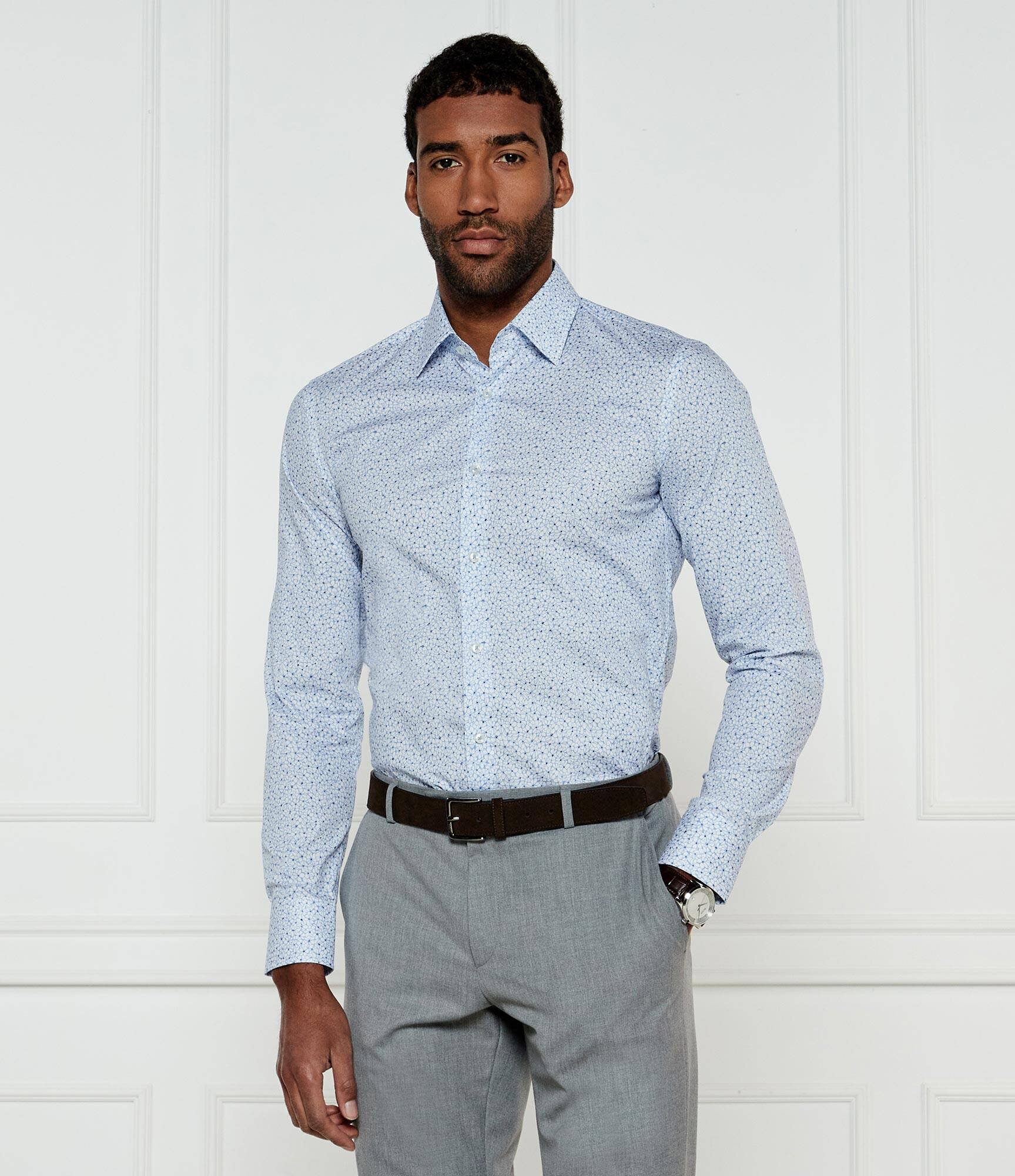 BOSS BLACK Cămașă H-HANK-kent-C1-214 | Slim Fit | stretch